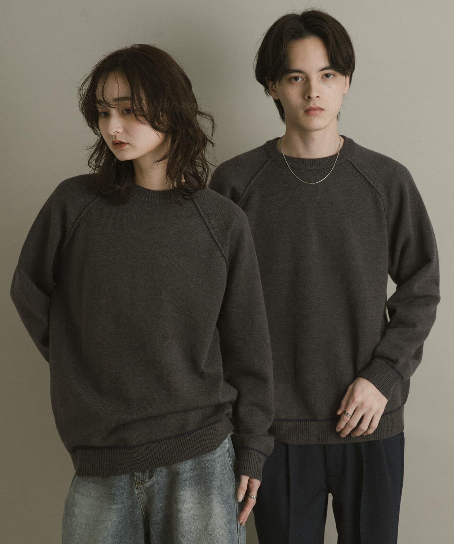 『一部WEB限定カラー』『洗濯可/毛玉防止』ストレッチハイショクラインニット