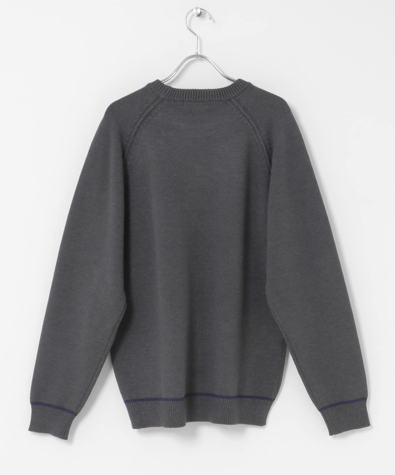 『一部WEB限定カラー』『洗濯可/毛玉防止』ストレッチハイショクラインニット CHARCOAL M