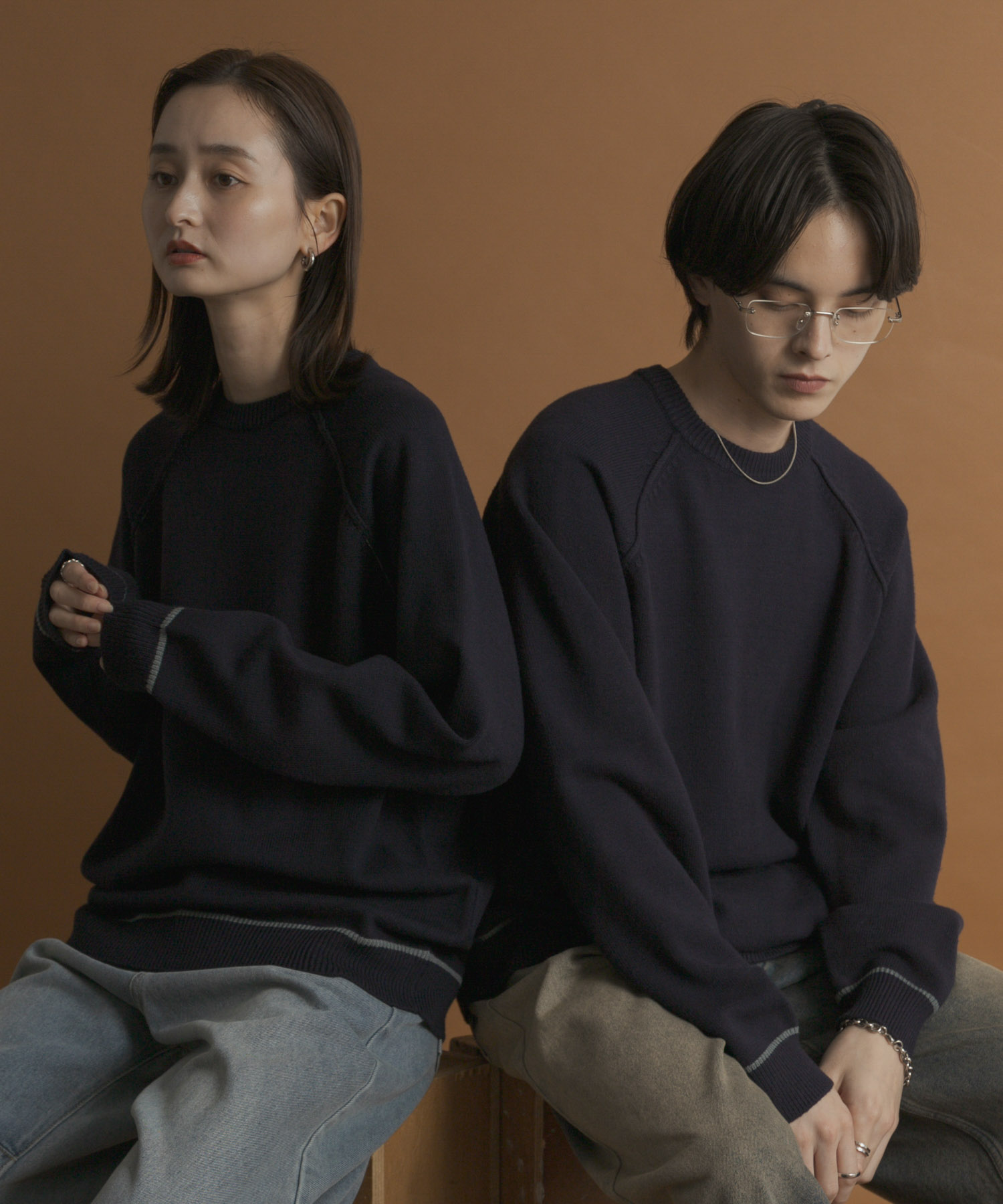 『一部WEB限定カラー』『洗濯可/毛玉防止』ストレッチハイショクラインニット