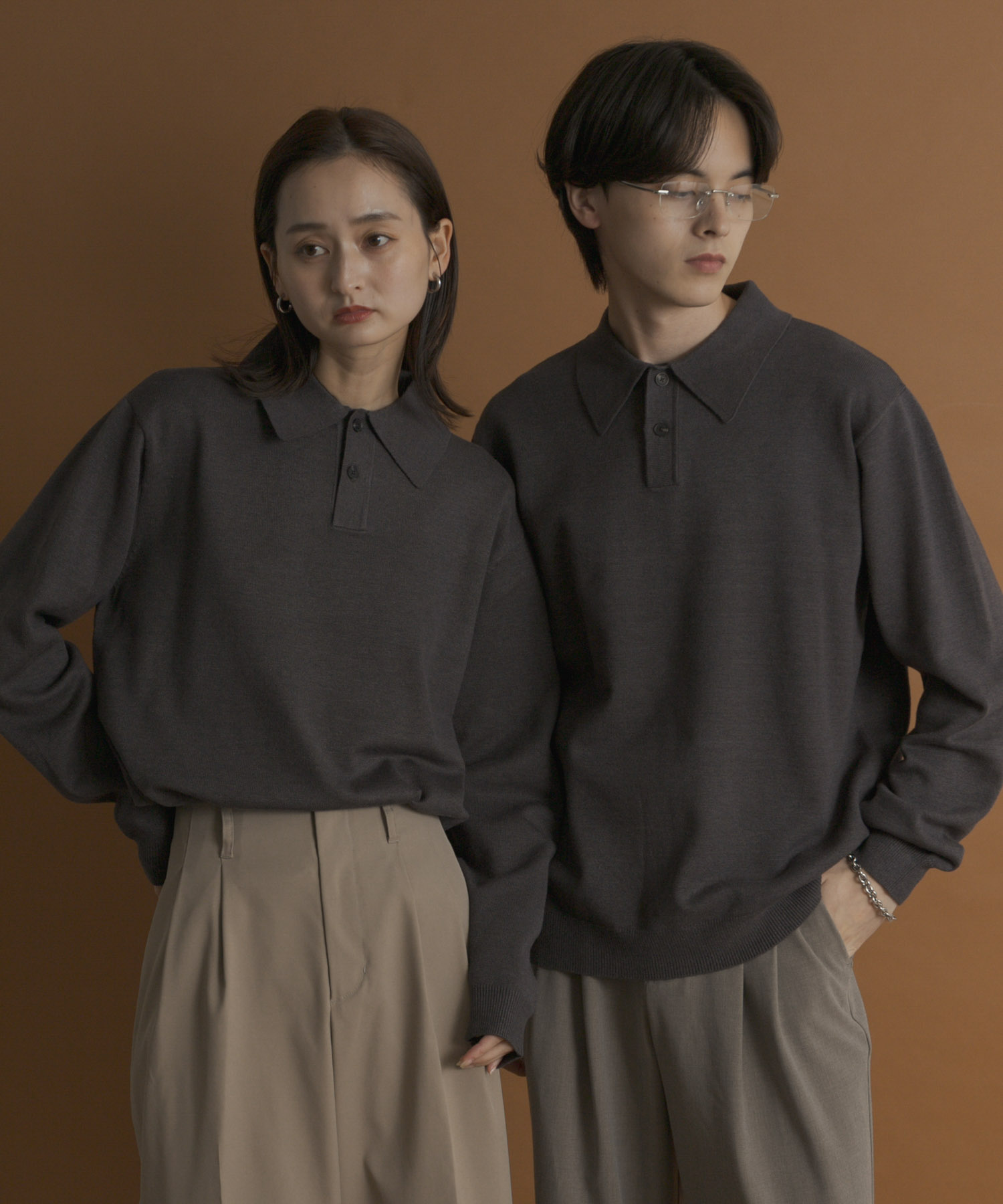 『一部WEB限定カラー』『洗濯可/毛玉防止』ストレッチニットポロシャツ