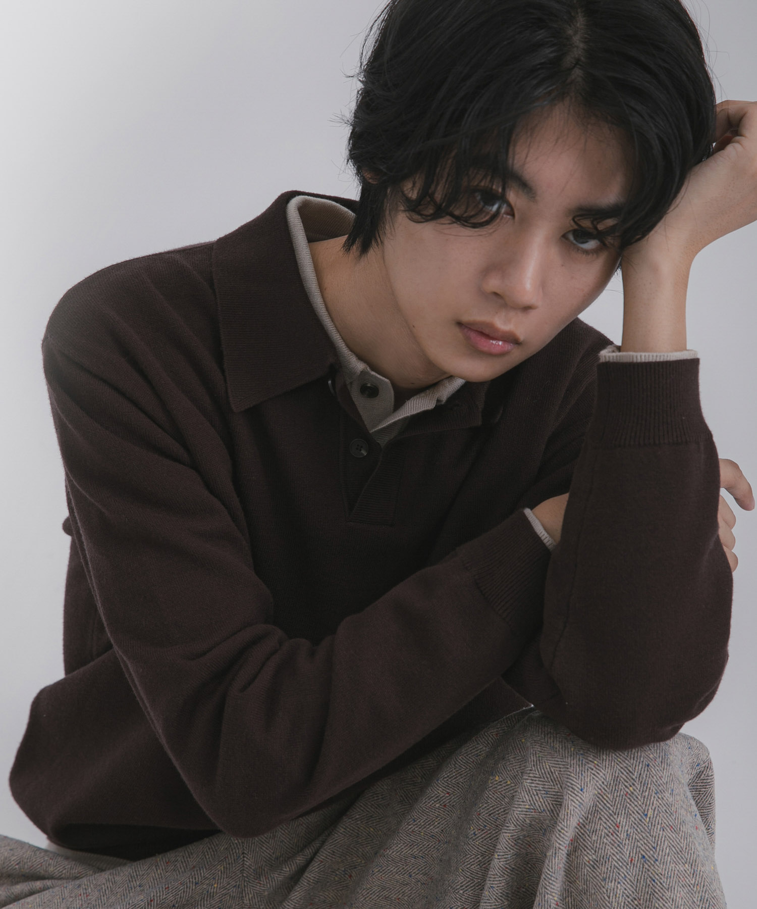 『一部WEB限定カラー』『洗濯可/毛玉防止』ストレッチニットポロシャツ