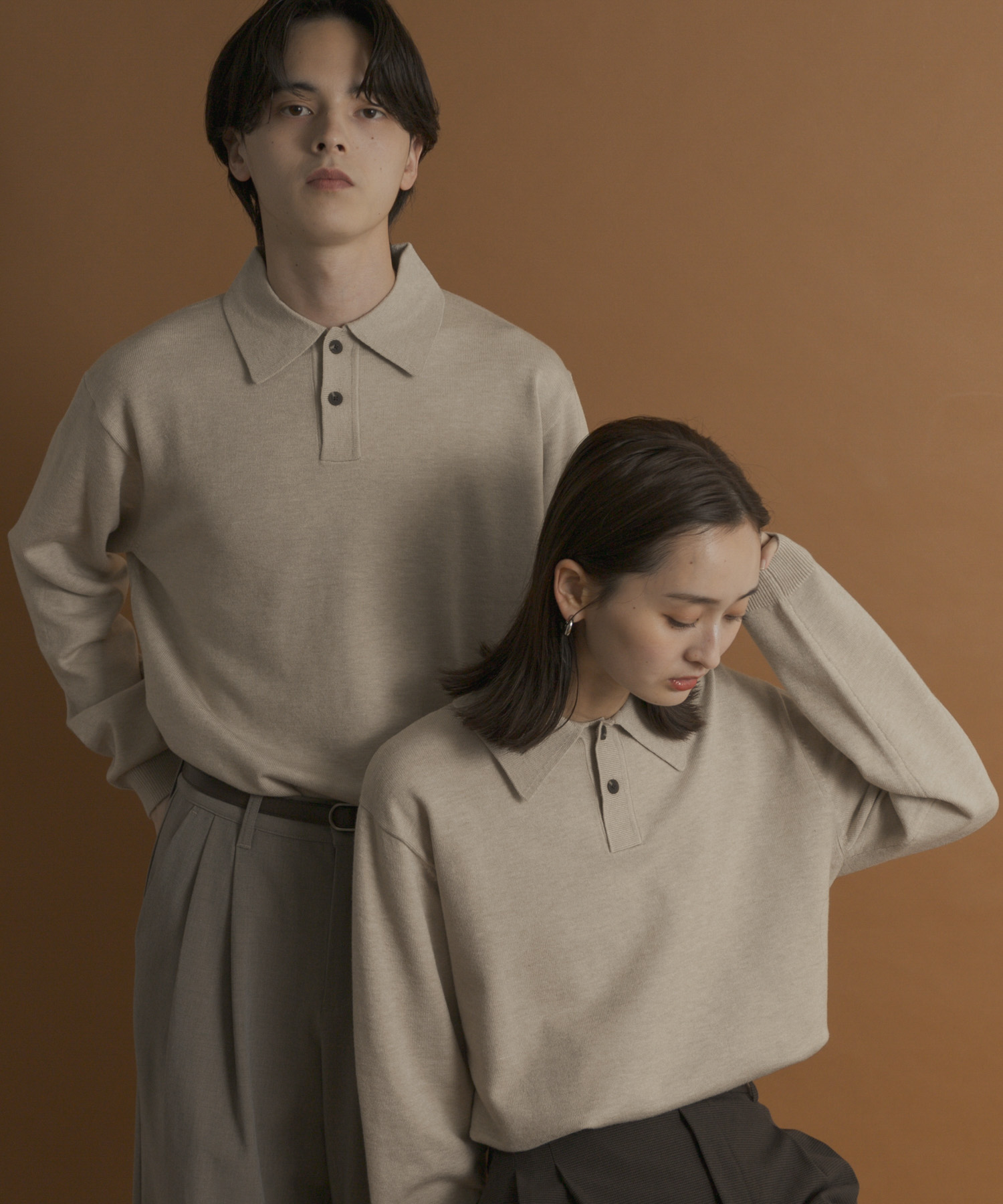 『一部WEB限定カラー』『洗濯可/毛玉防止』ストレッチニットポロシャツ