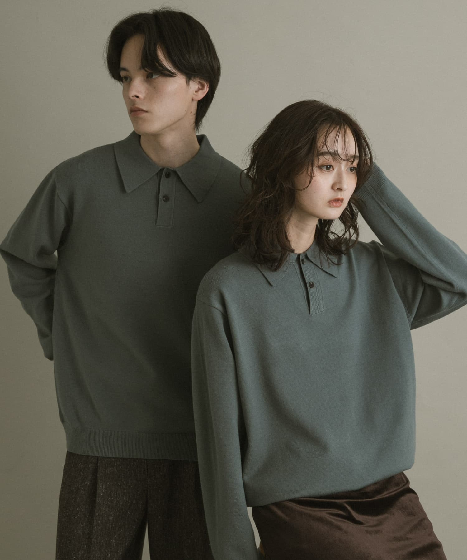 『一部WEB限定カラー』『洗濯可/毛玉防止』ストレッチニットポロシャツ