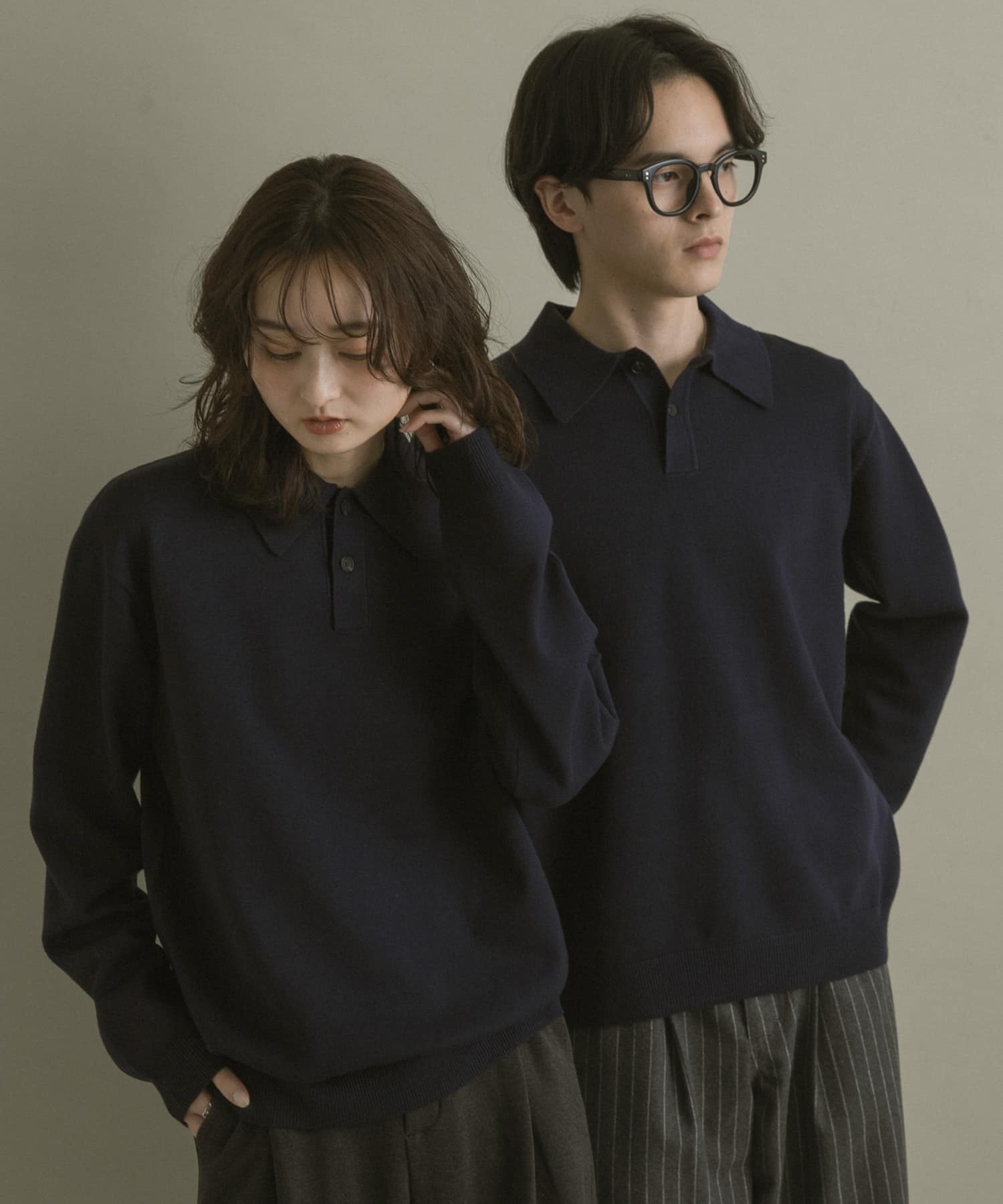 『一部WEB限定カラー』『洗濯可/毛玉防止』ストレッチニットポロシャツ