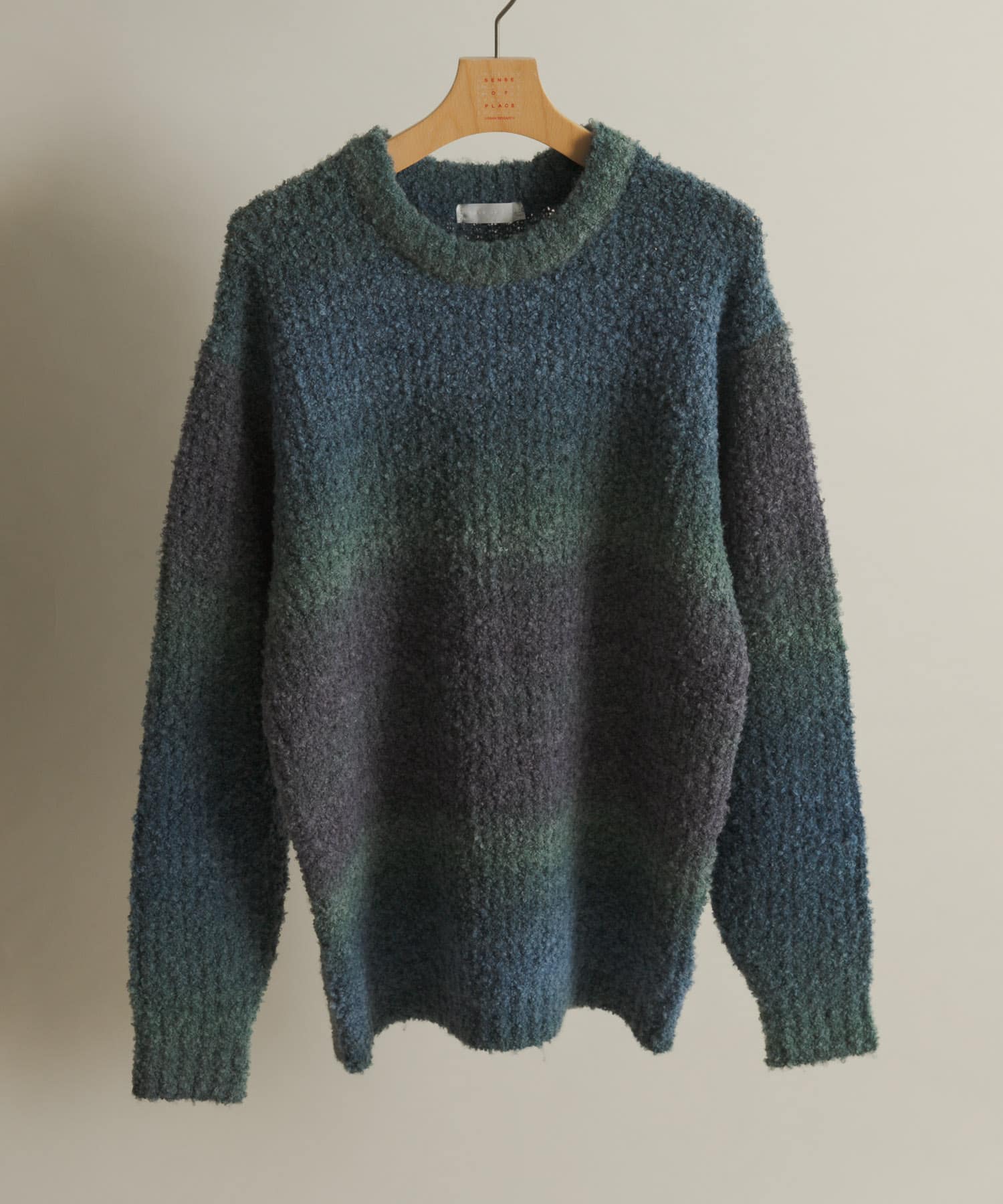 『ユニセックス』ブークレグラデーションニット BLUE L