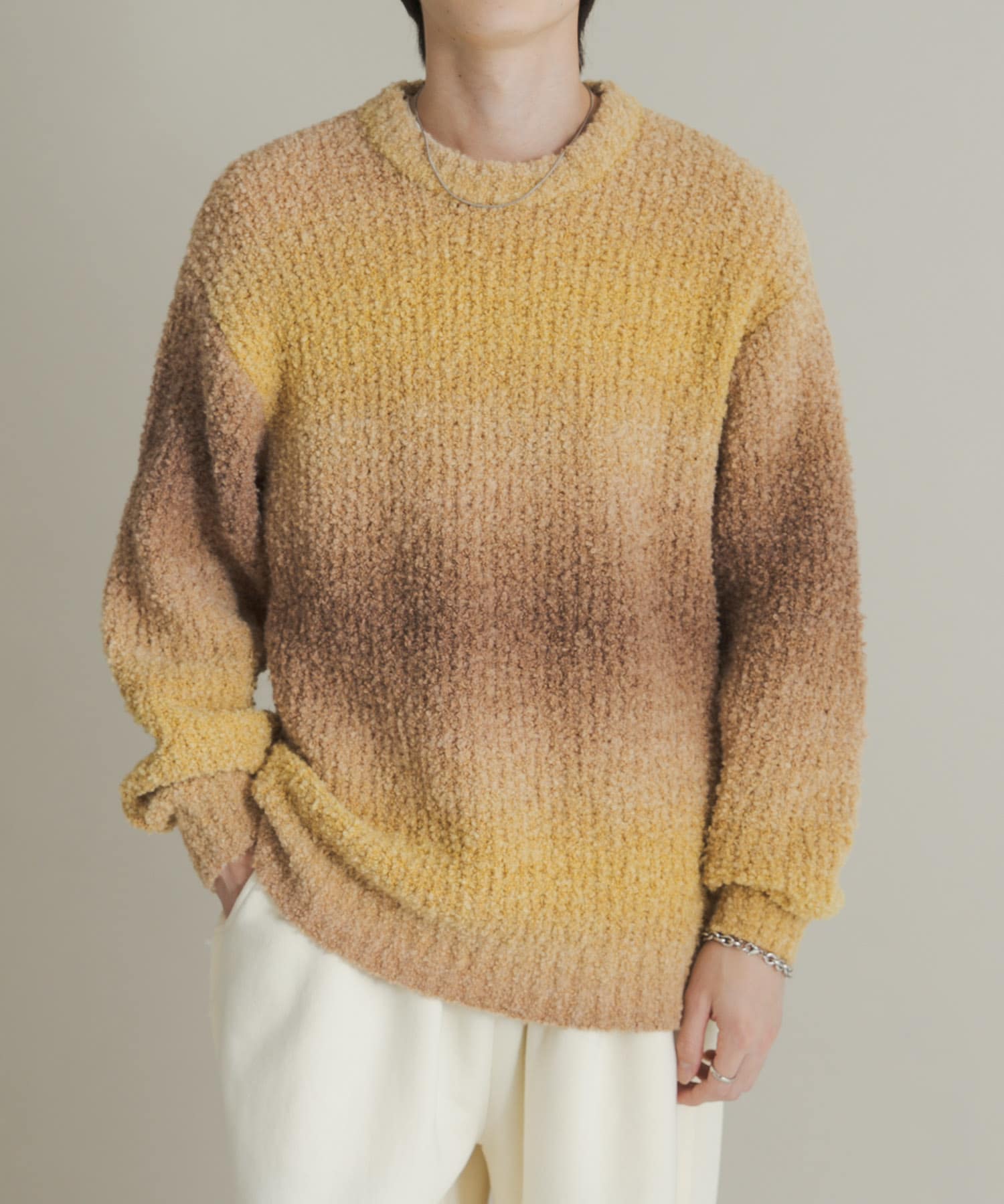 『ユニセックス』ブークレグラデーションニット