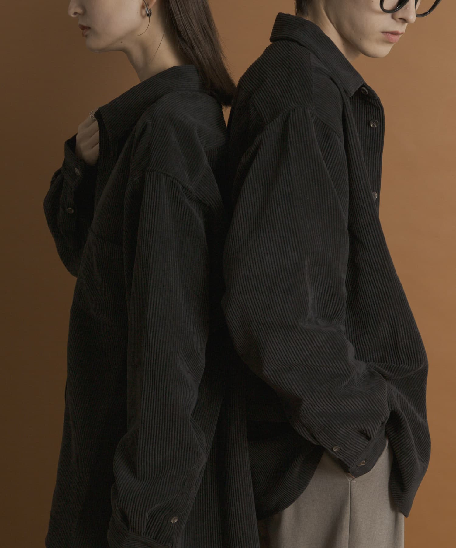 ウォッシュドコーデュロイロングスリーブシャツ