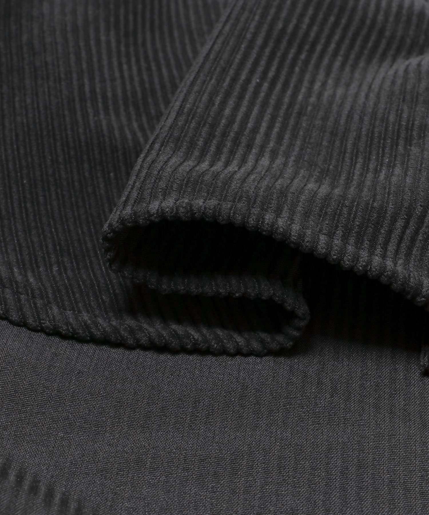 ウォッシュドコーデュロイロングスリーブシャツ BLACK M