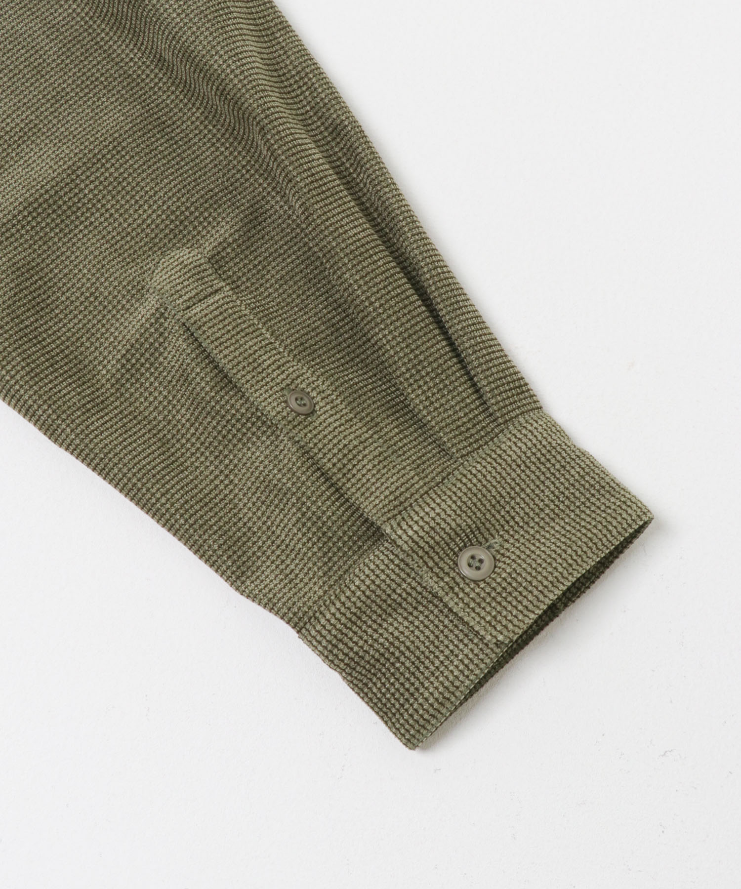ブロックコーデュロイオープンカラーシャツ KHAKI M