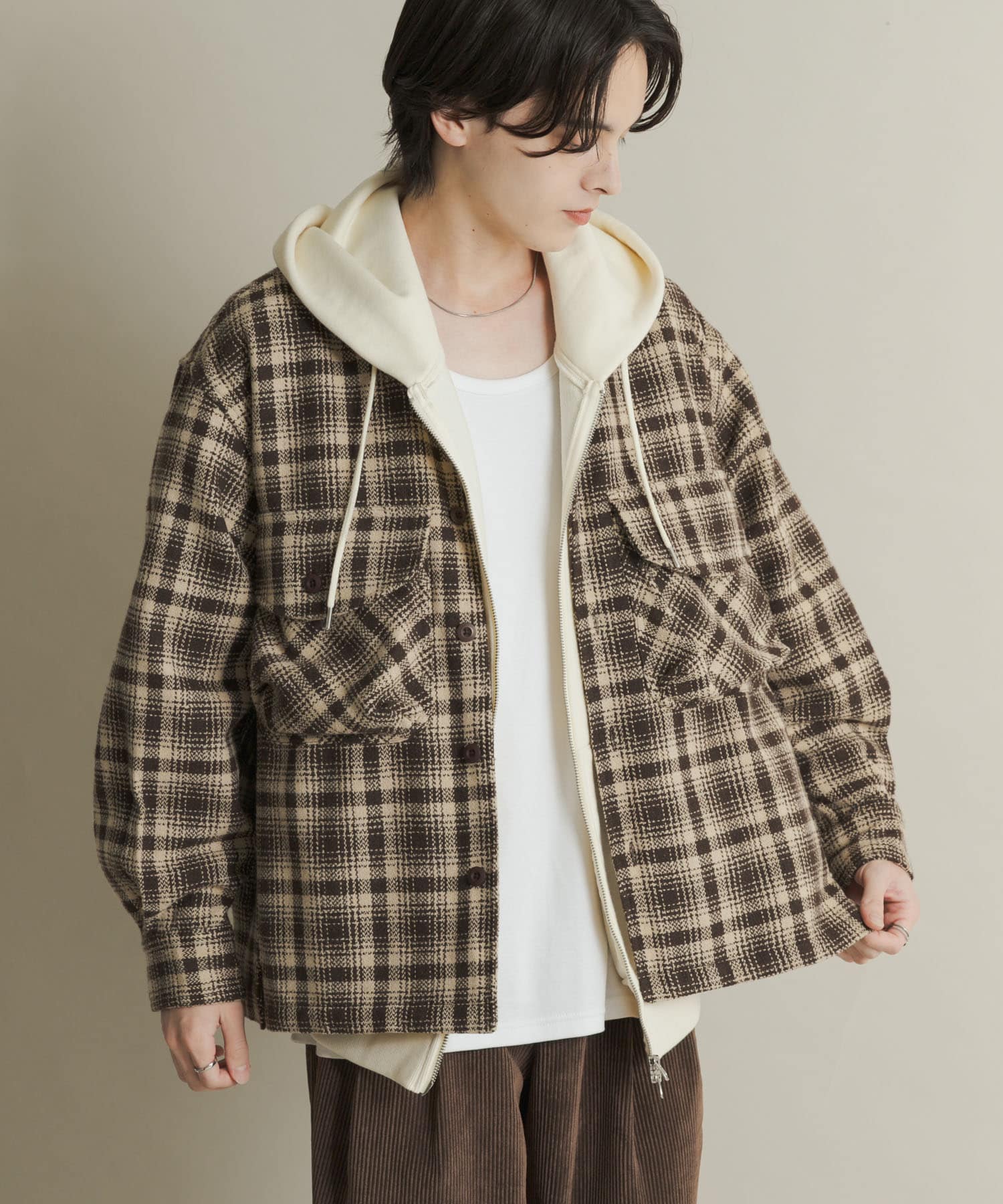 ヘビーネルチェックシャツジャケット