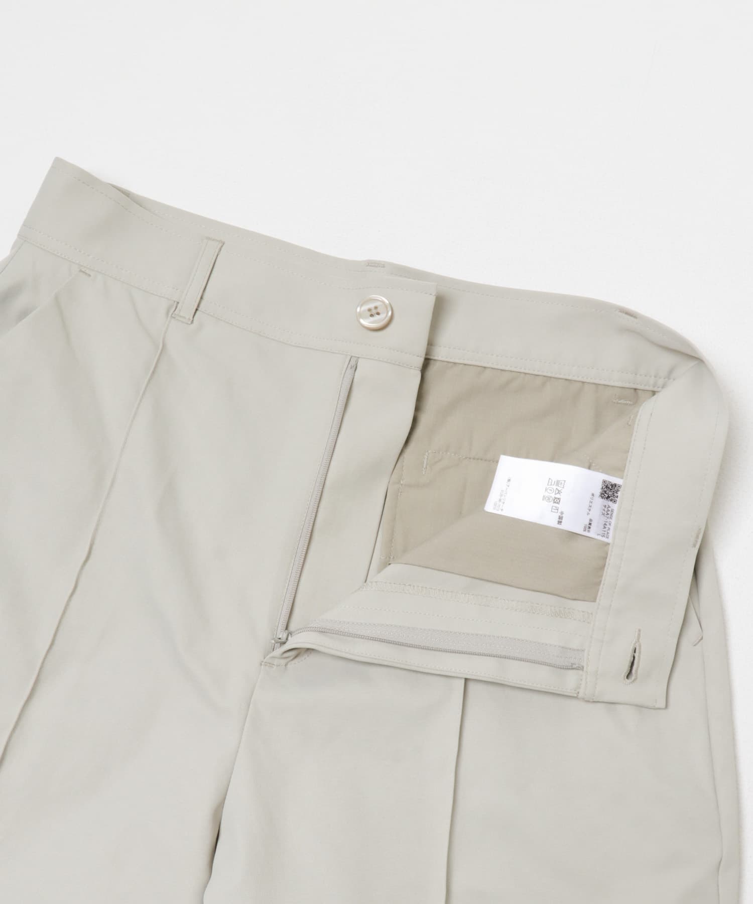 ピンタックワイドスラックス GREIGE M