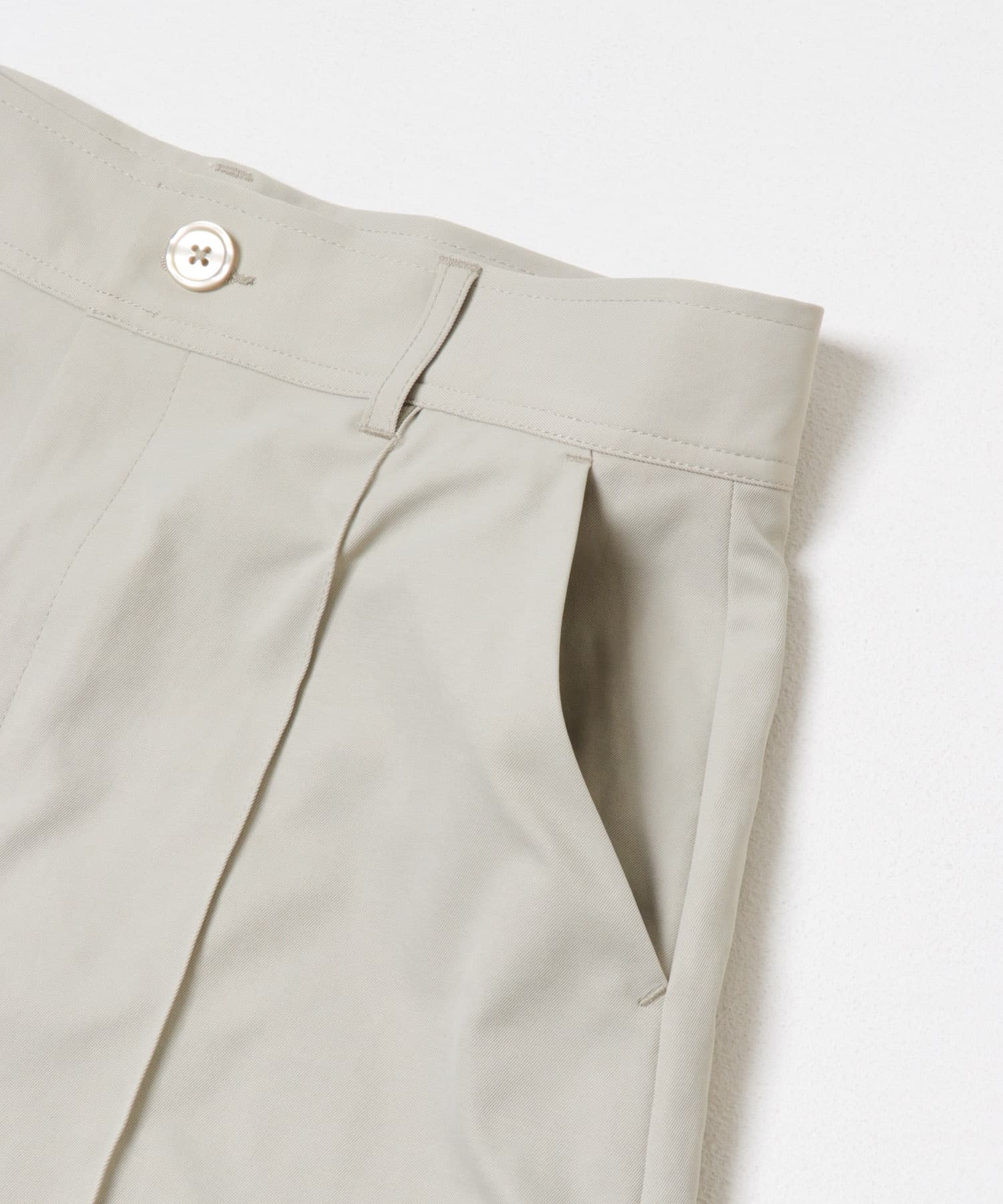 ピンタックワイドスラックス GREIGE M