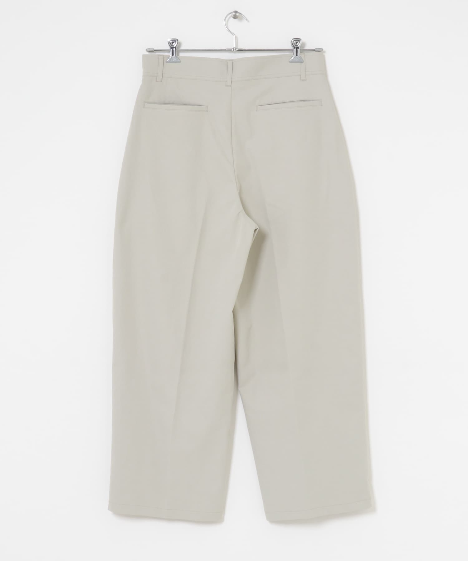 ピンタックワイドスラックス GREIGE M