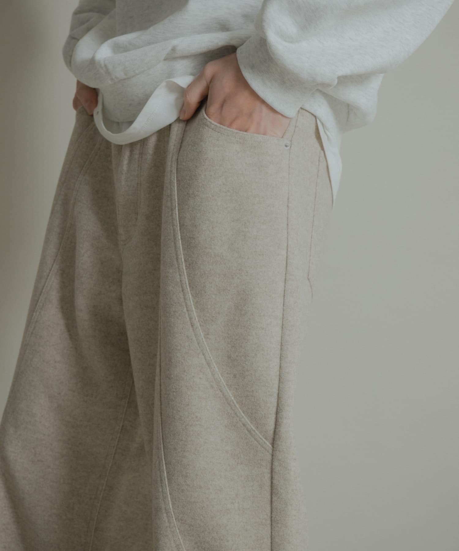 ラウンドパネル5PKメルトンパンツ