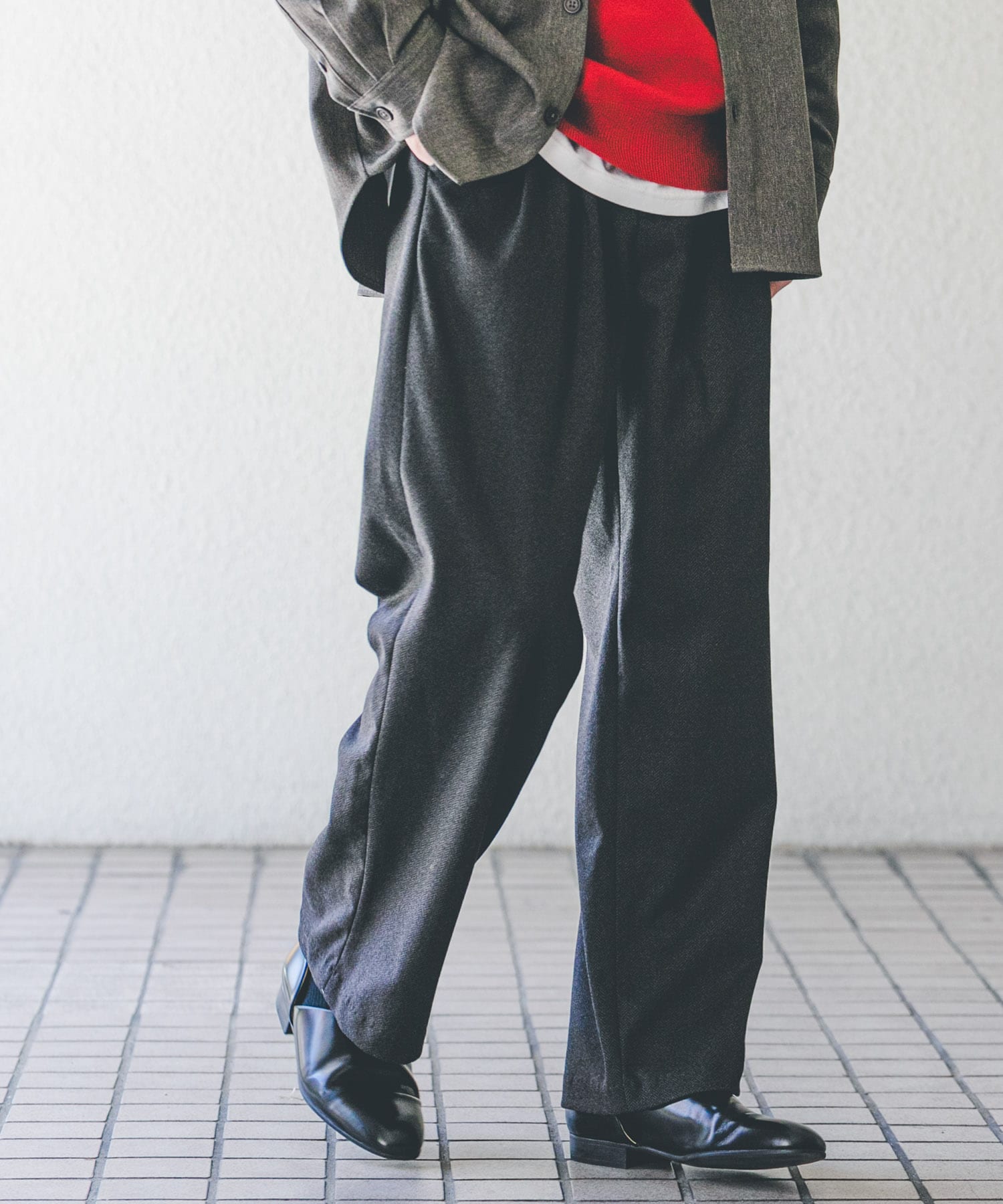 ブラッシュドイージーワイドパンツ