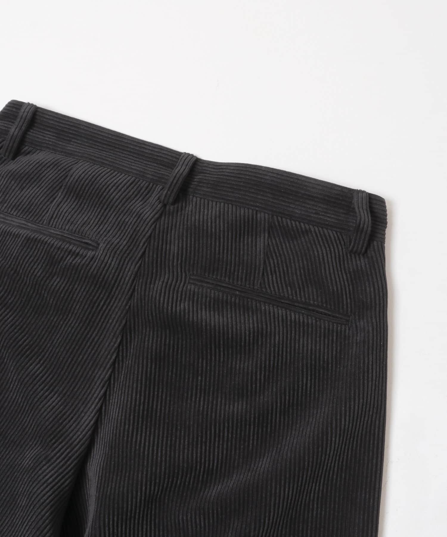 ウォッシュドコーデュロイワイドパンツ BLACK M