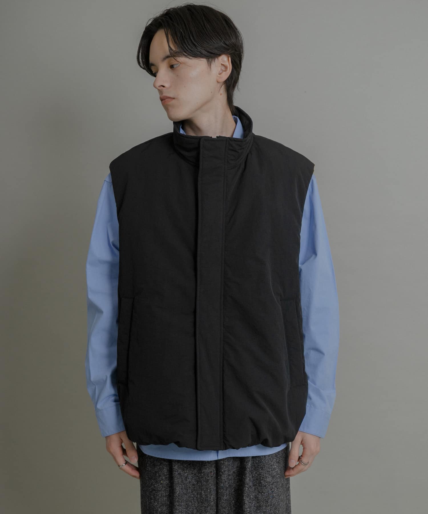 ナイロンユーティリティーベスト BLACK M