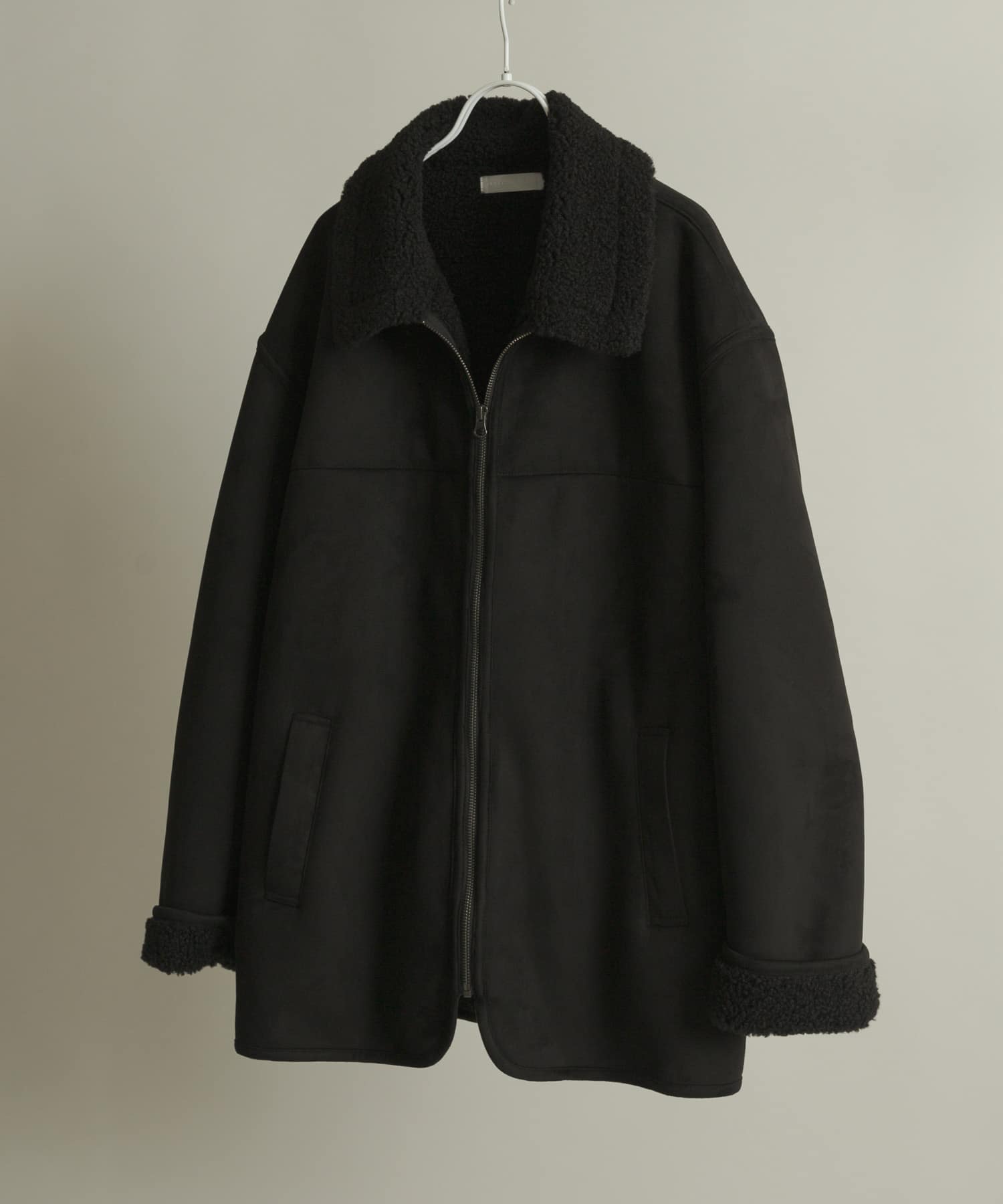 アソートボアブルゾン BLK×BLK M