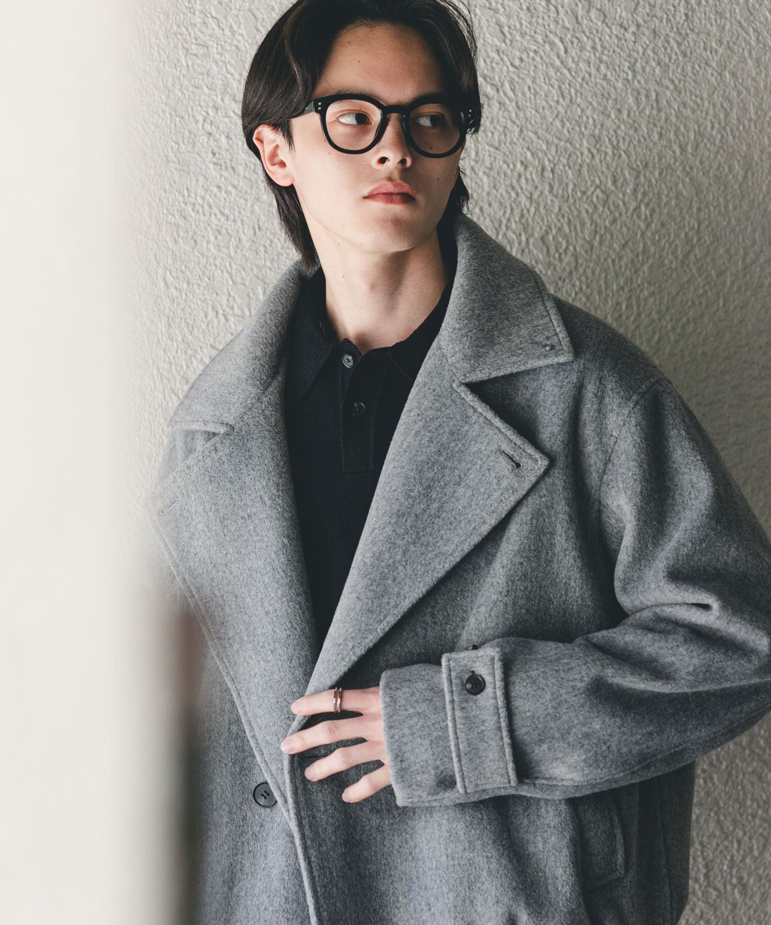 シャギーダブルスタンドブルゾン