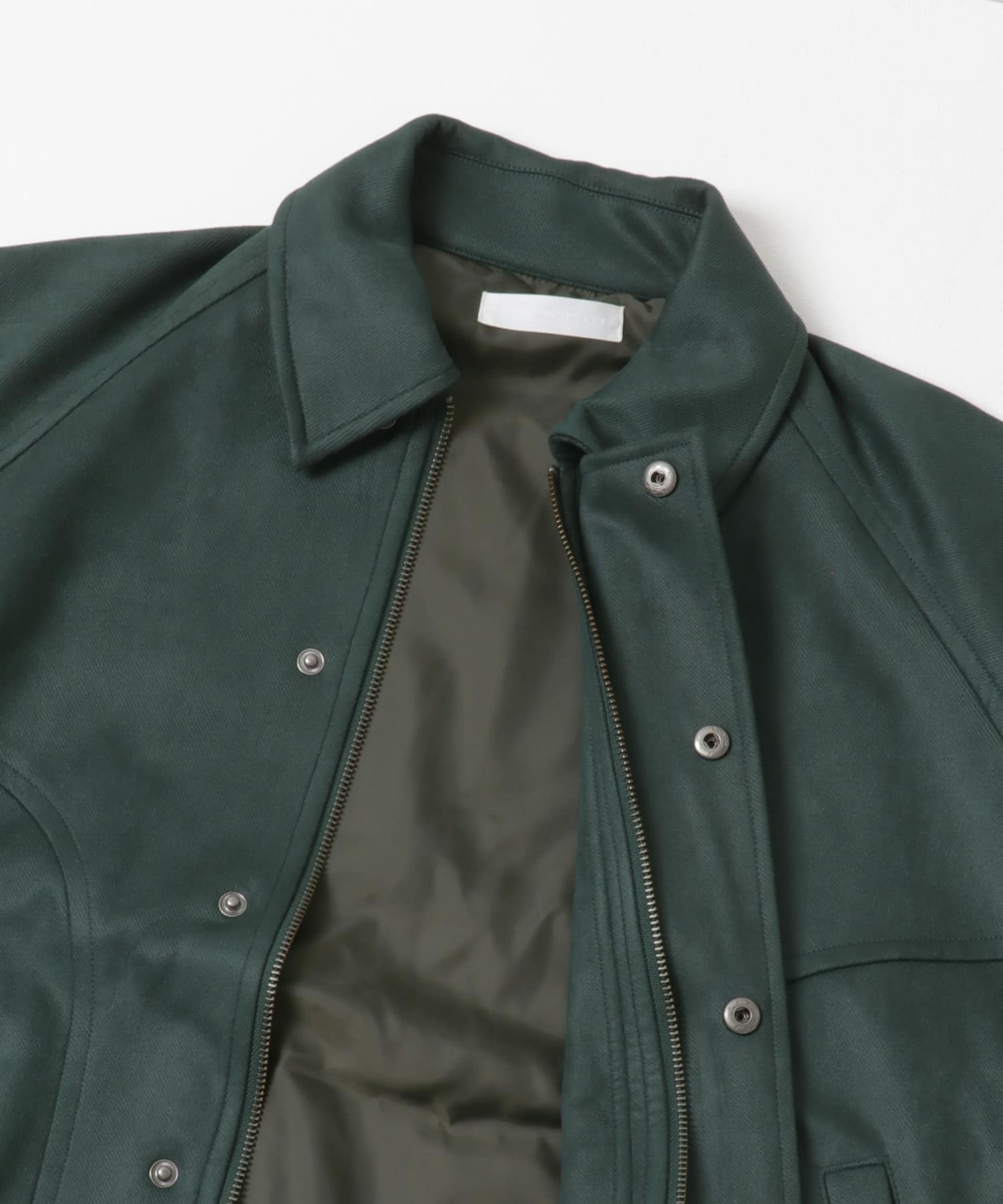 『ユニセックス』ツイルスエードタッチZIPブルゾン GREEN M