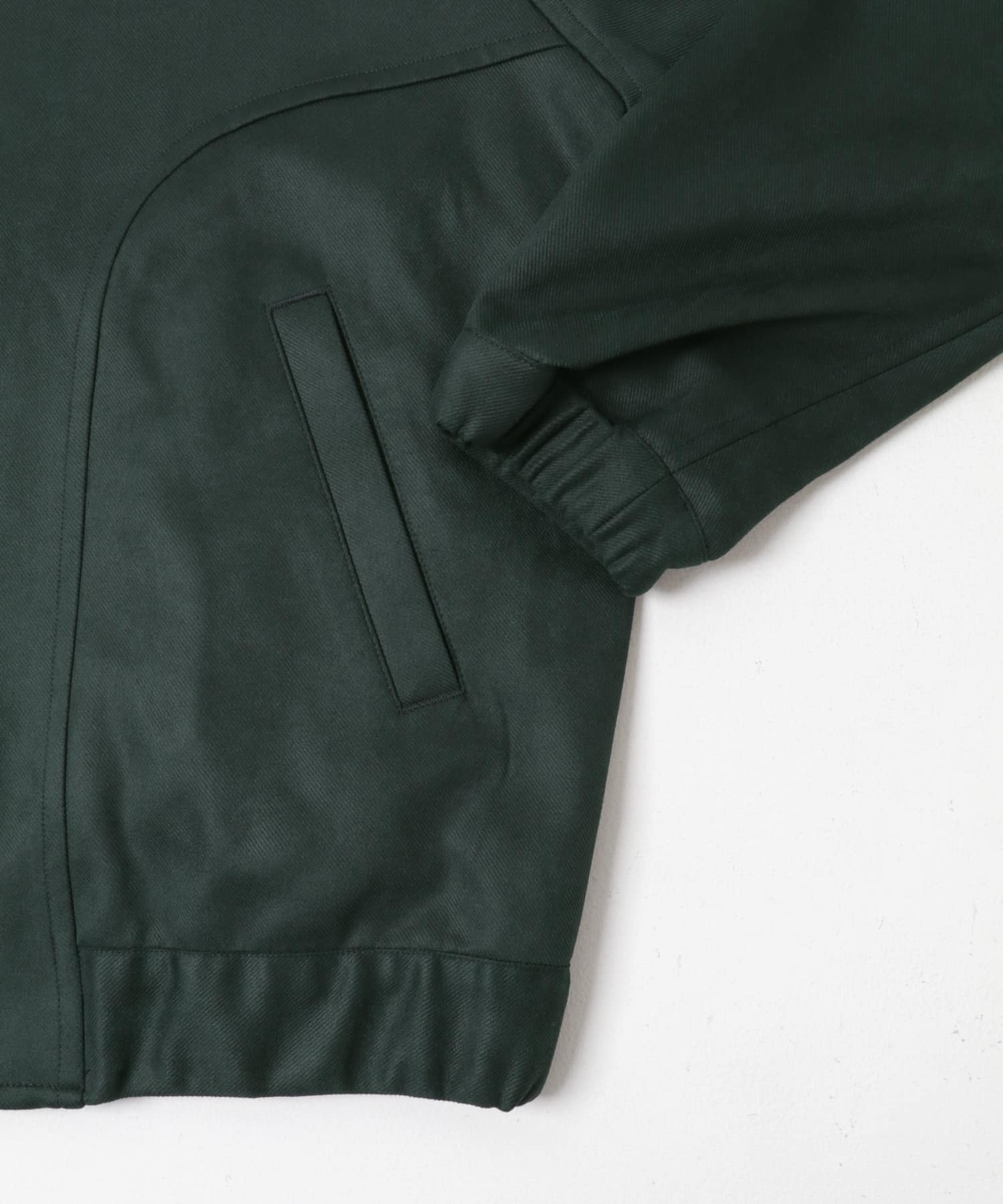 『ユニセックス』ツイルスエードタッチZIPブルゾン GREEN M