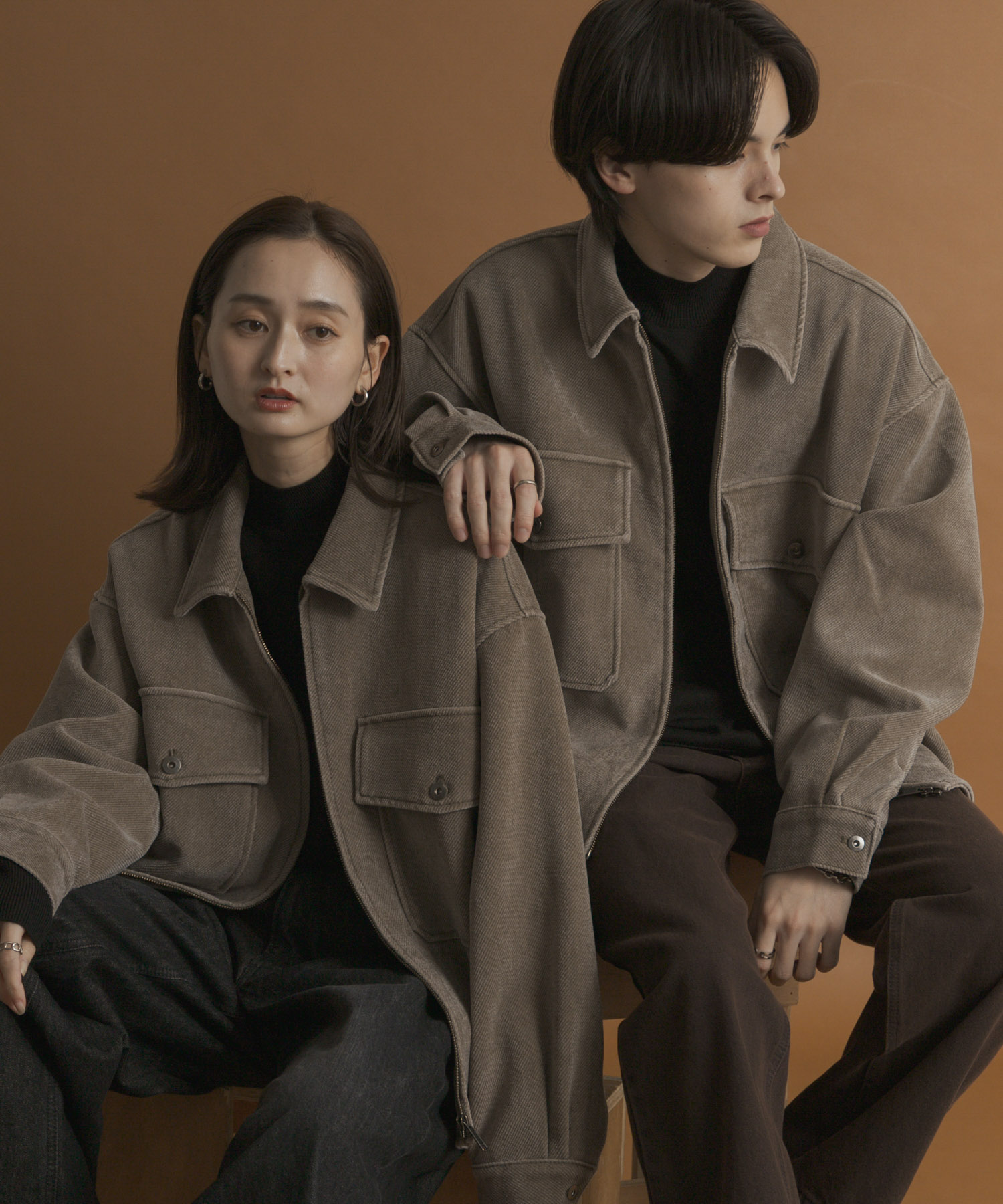 ヴィンテージツイルZIPブルゾン