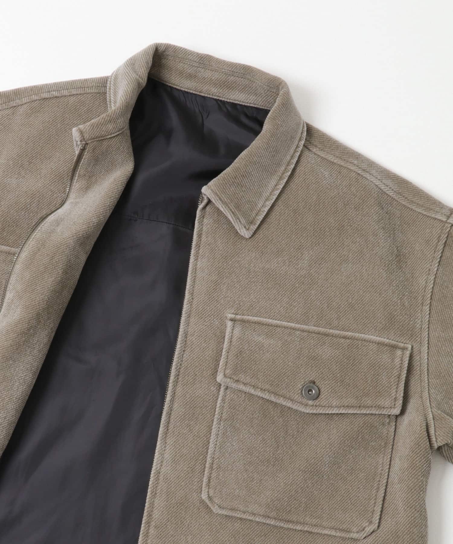 ヴィンテージツイルZIPブルゾン BROWN M