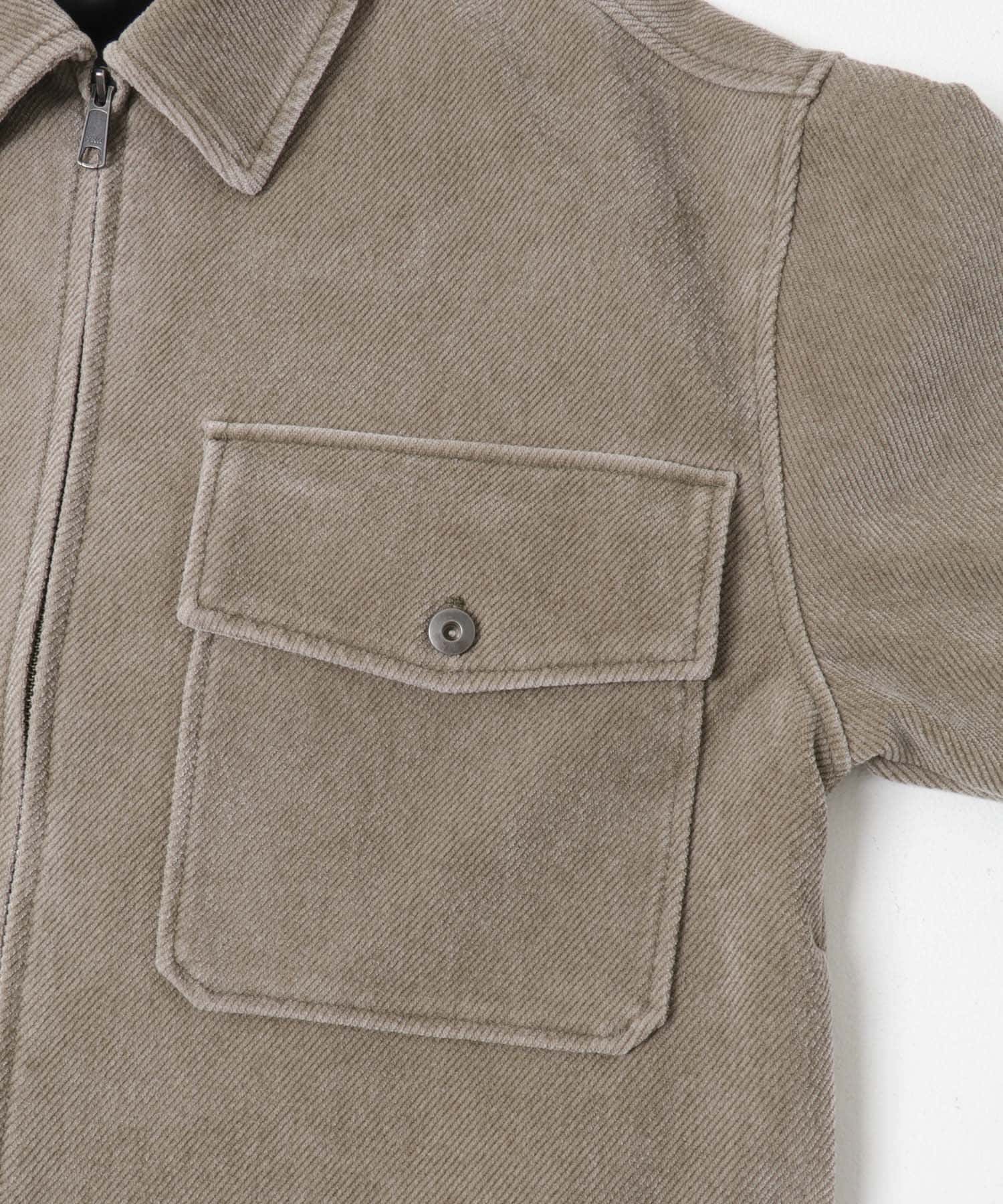 ヴィンテージツイルZIPブルゾン BROWN M