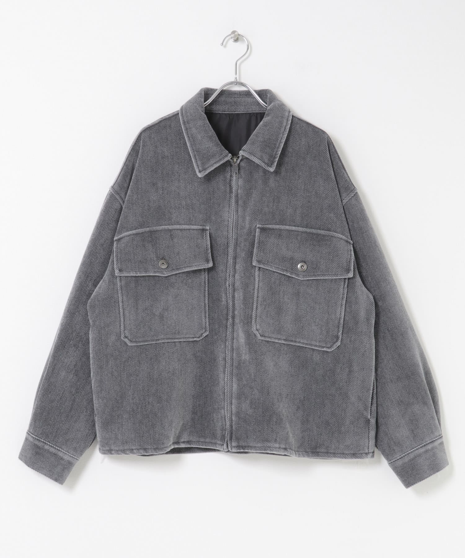 ヴィンテージツイルZIPブルゾン BLACK M