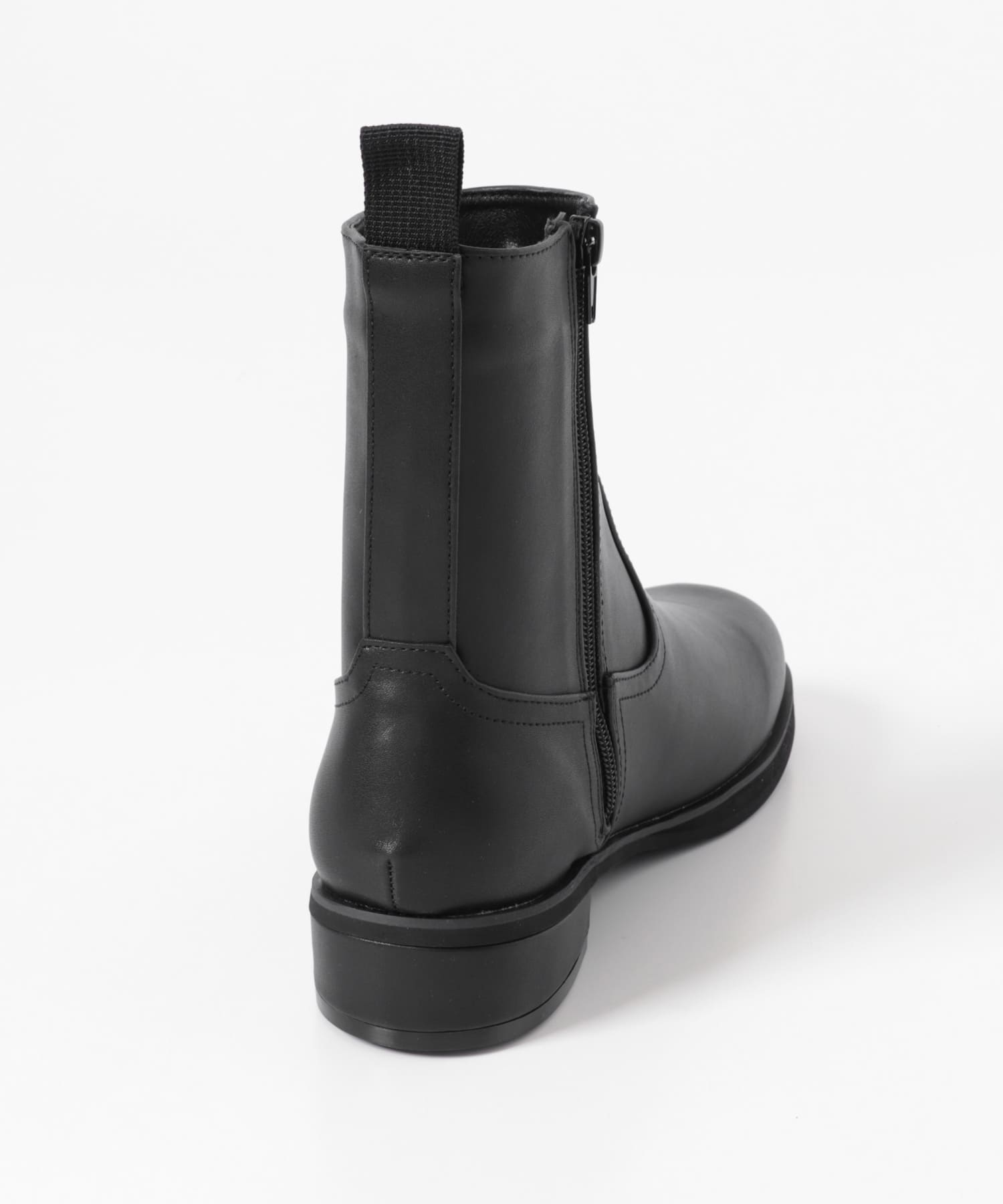 ラウンドトゥサイドジップブーツ BLACK 26.5