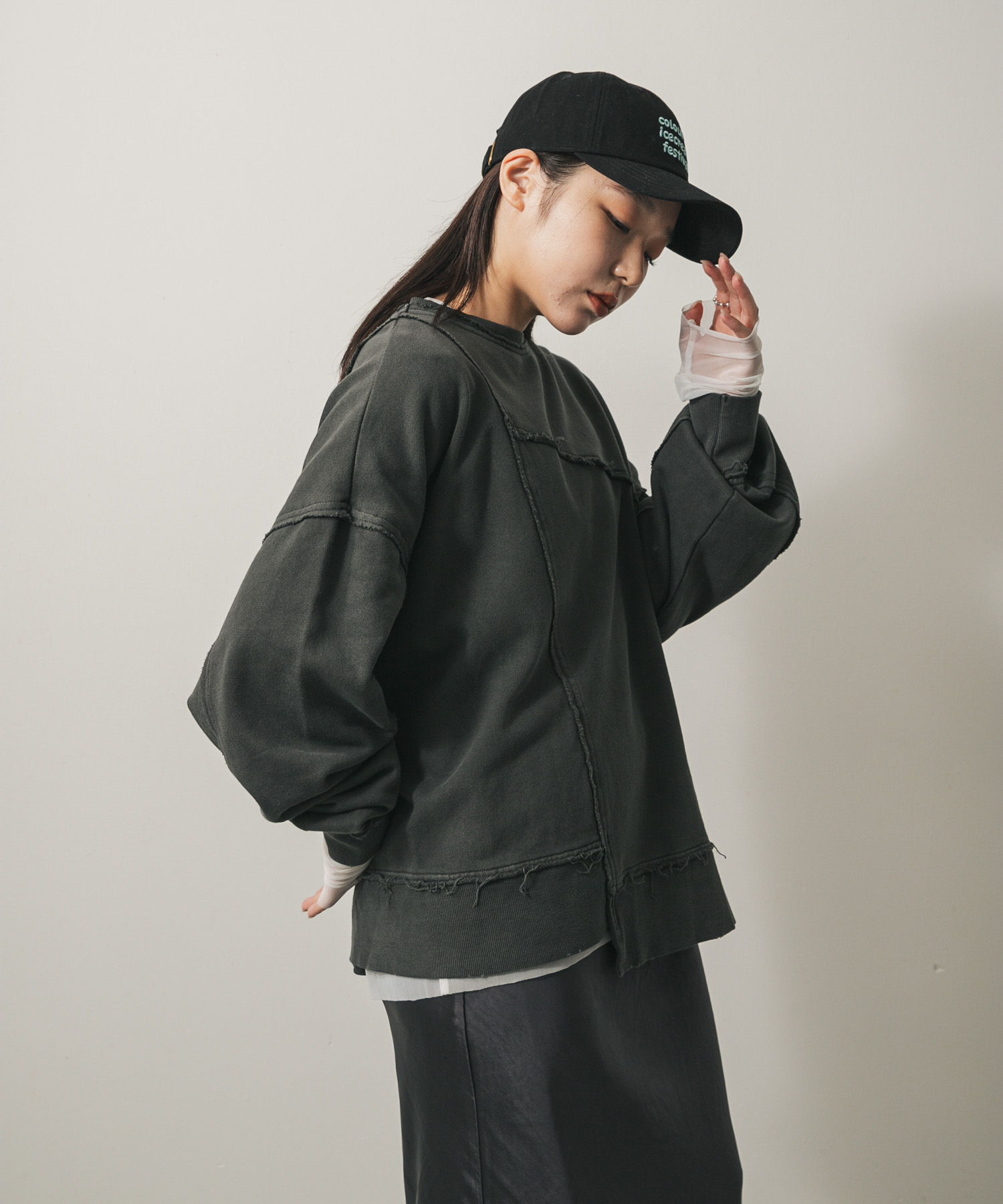 身長：158cm サイズ：one