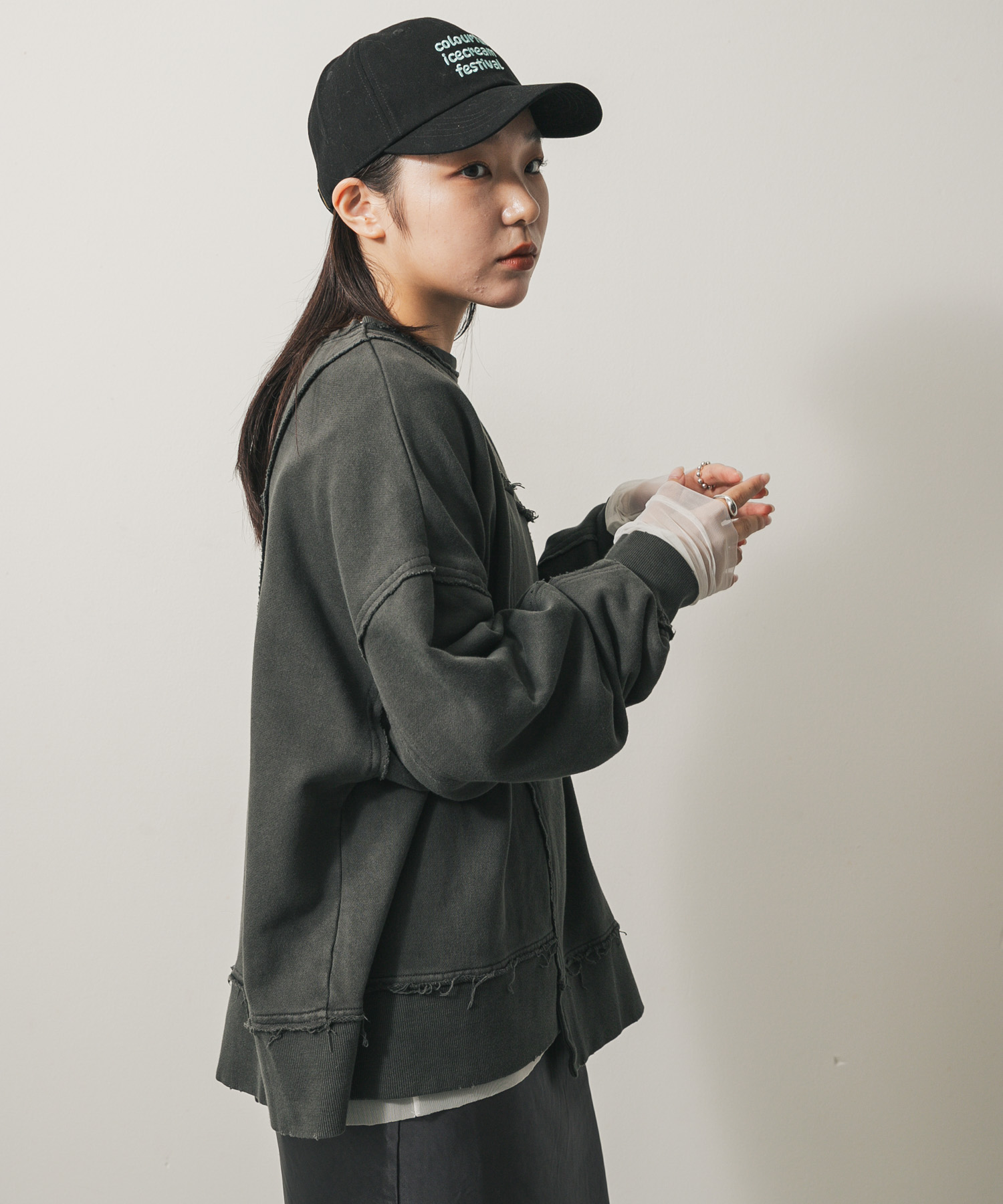 身長：158cm サイズ：one