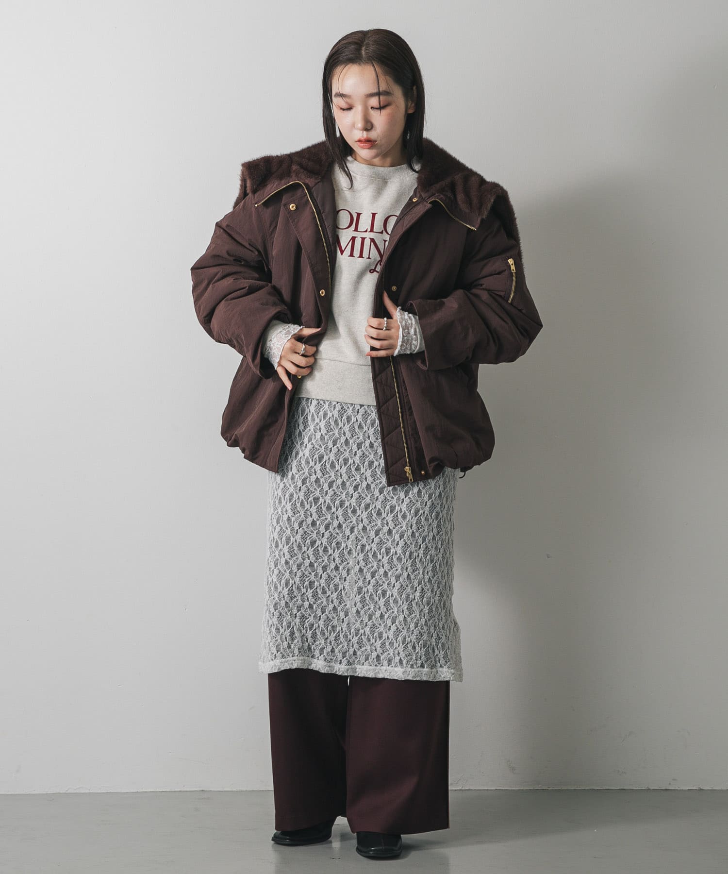 身長：158cm サイズ：one