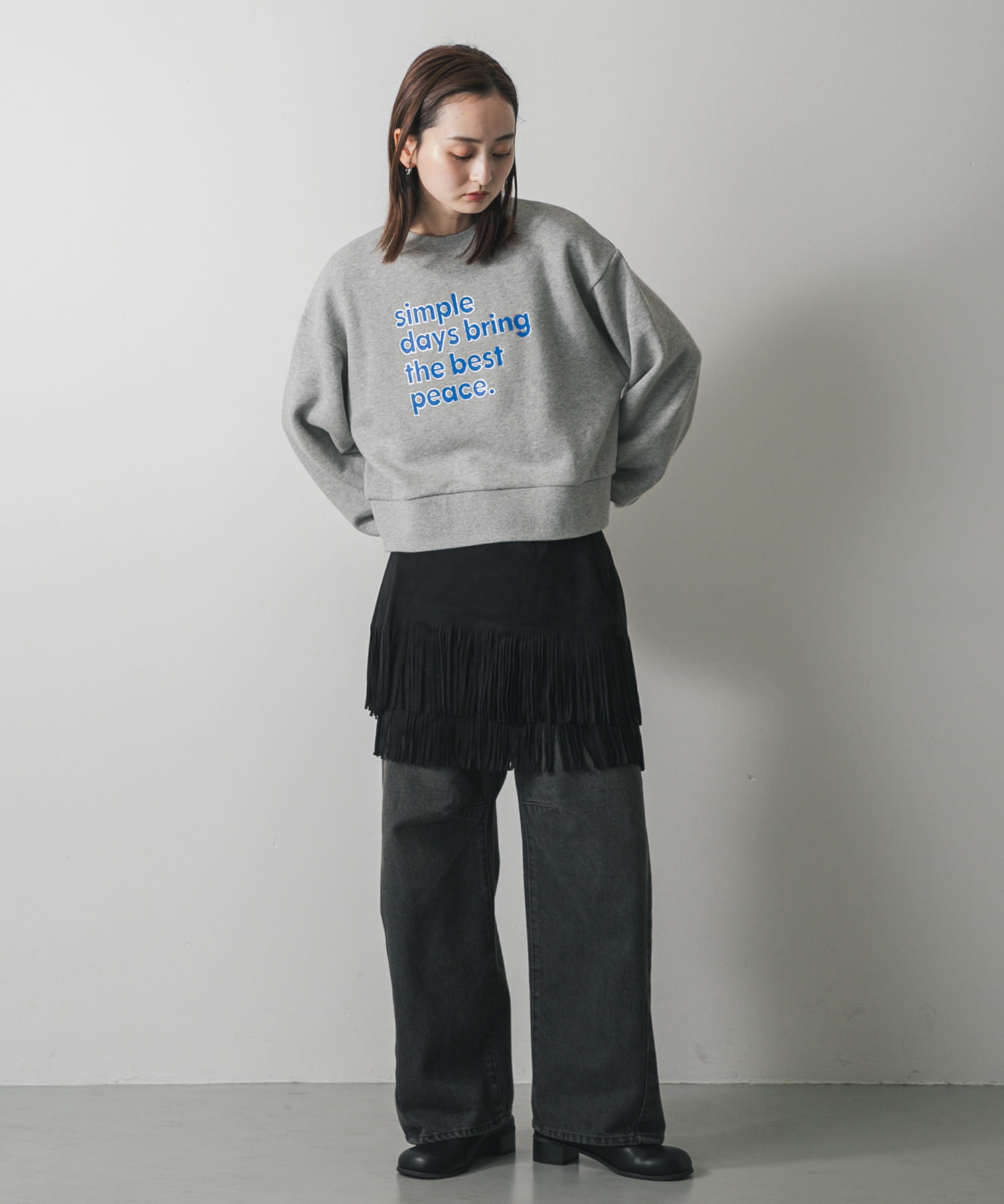 身長：169cm サイズ：one