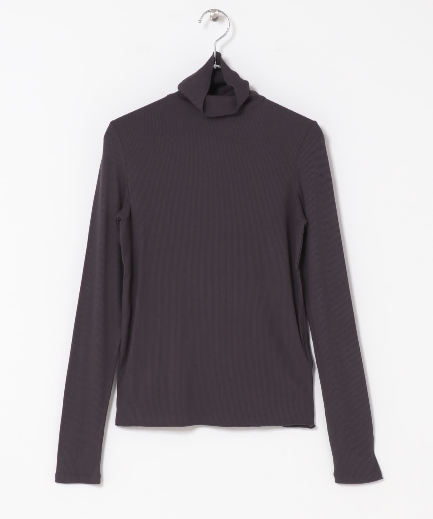 『毛玉防止』メローハイネックトップ CHARCOAL One