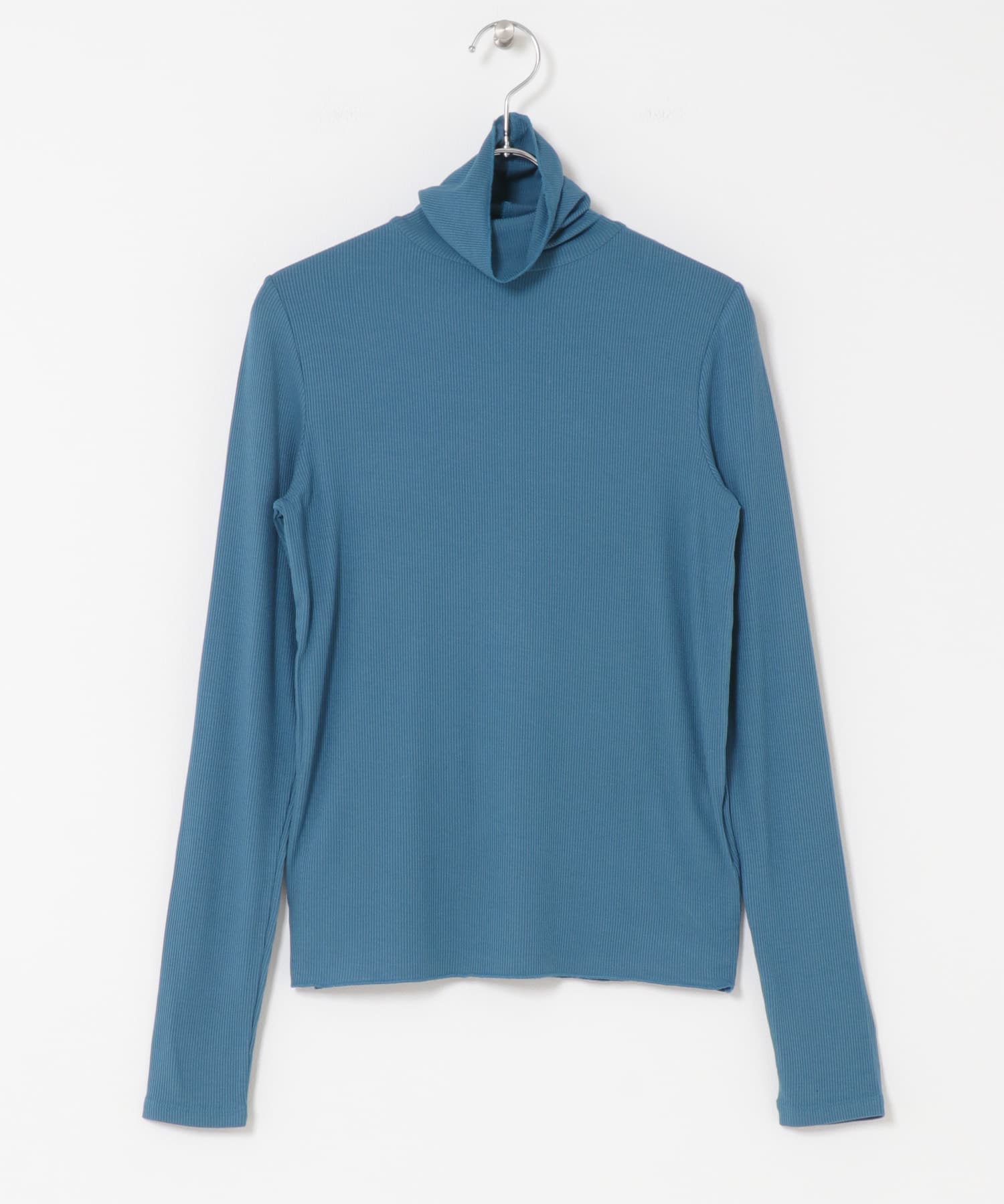 『毛玉防止』メローハイネックトップ BLUE One
