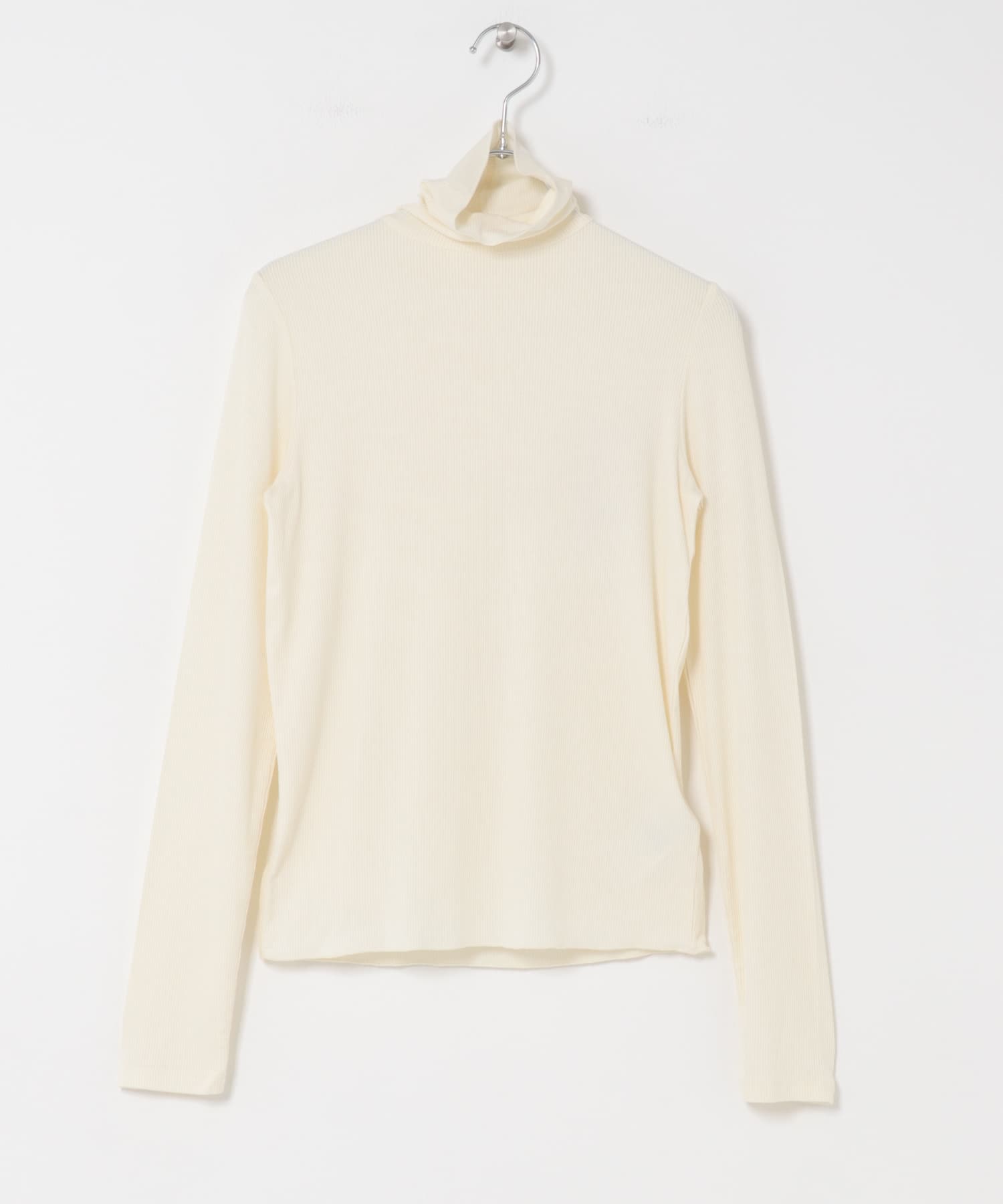 『毛玉防止』メローハイネックトップ IVORY One