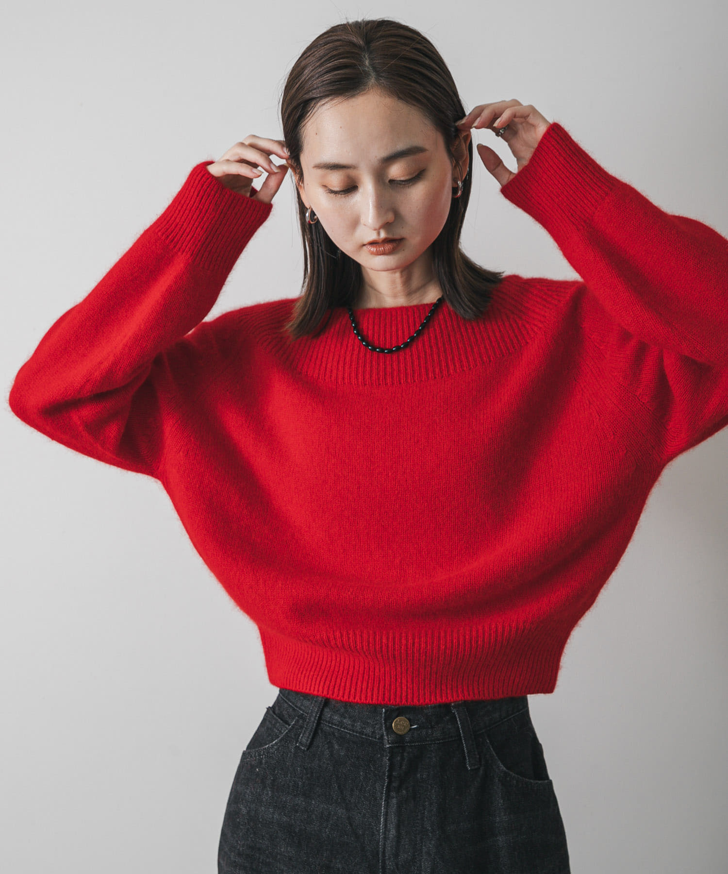 ボートネックヘアリーニット(One CHARCOAL): トップス｜URBAN RESEARCH