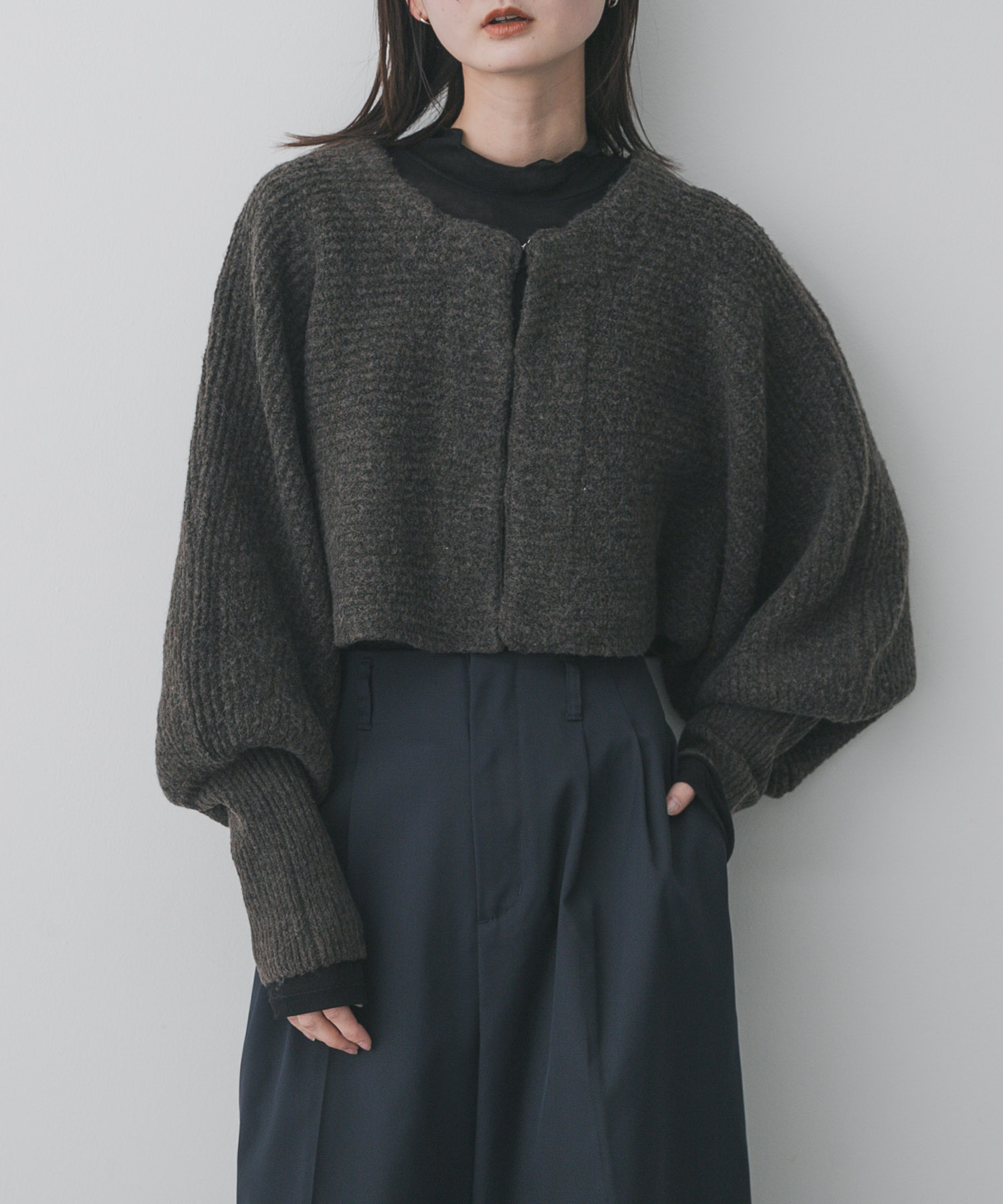 クロップドドルマンカーディガン