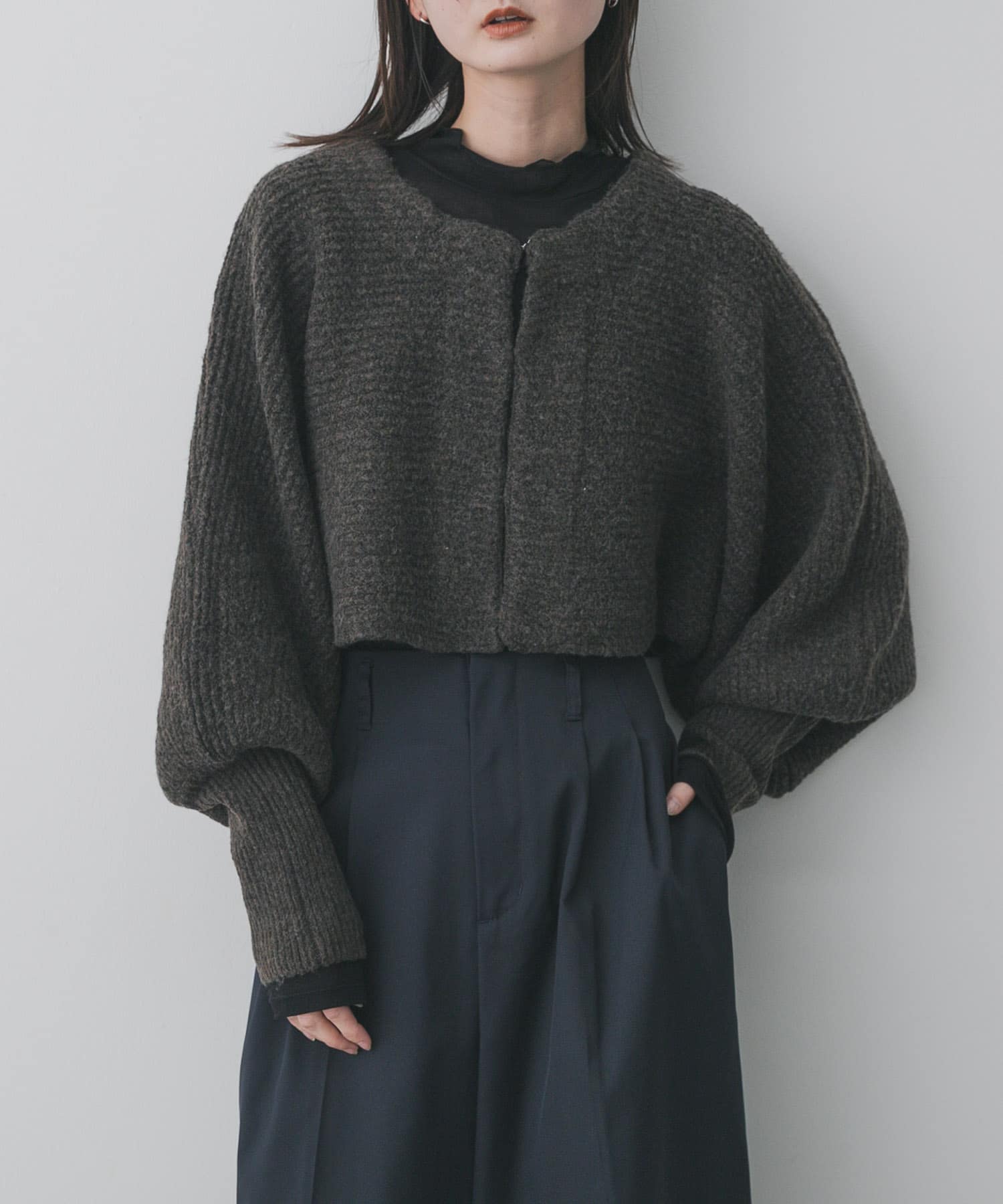 クロップドドルマンカーディガン