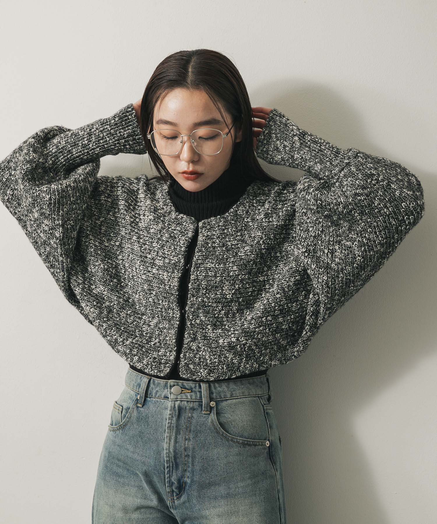 クロップドドルマンカーディガン