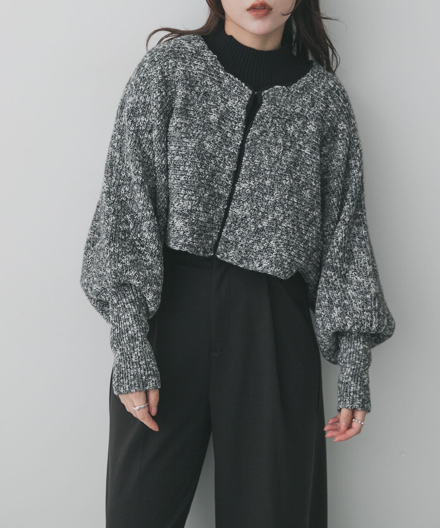 クロップドドルマンカーディガン