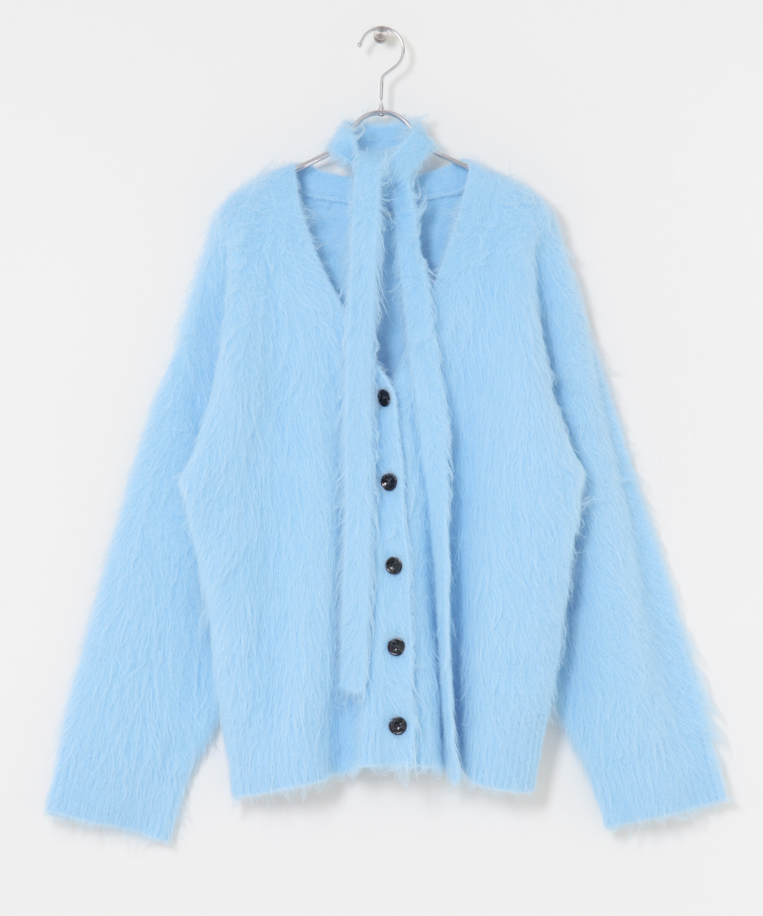 タイツキシャギーカーディガン L.BLUE One