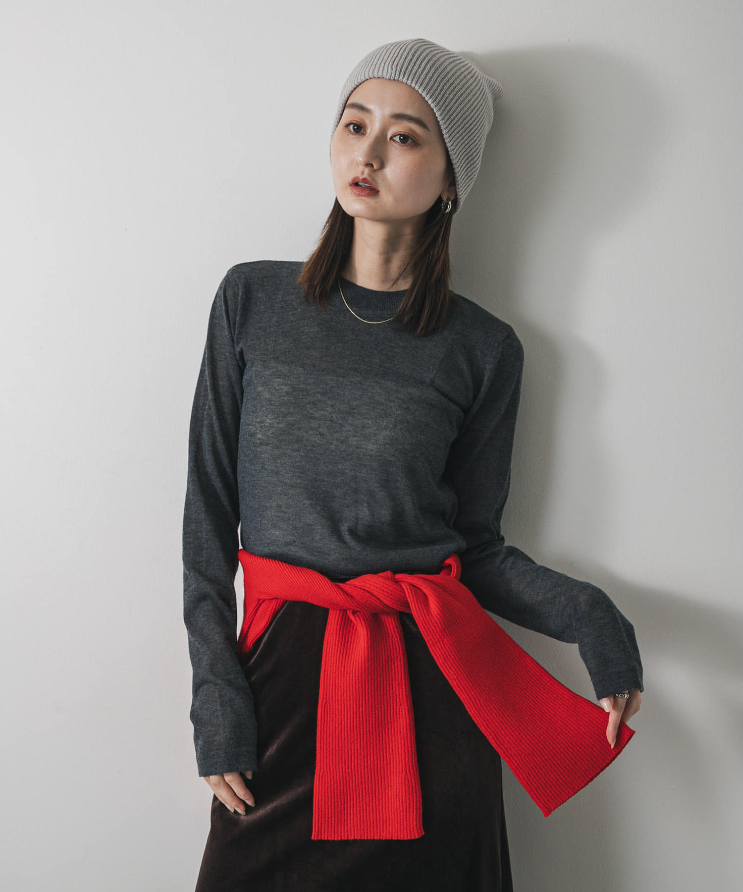 シアーハイネックセーター