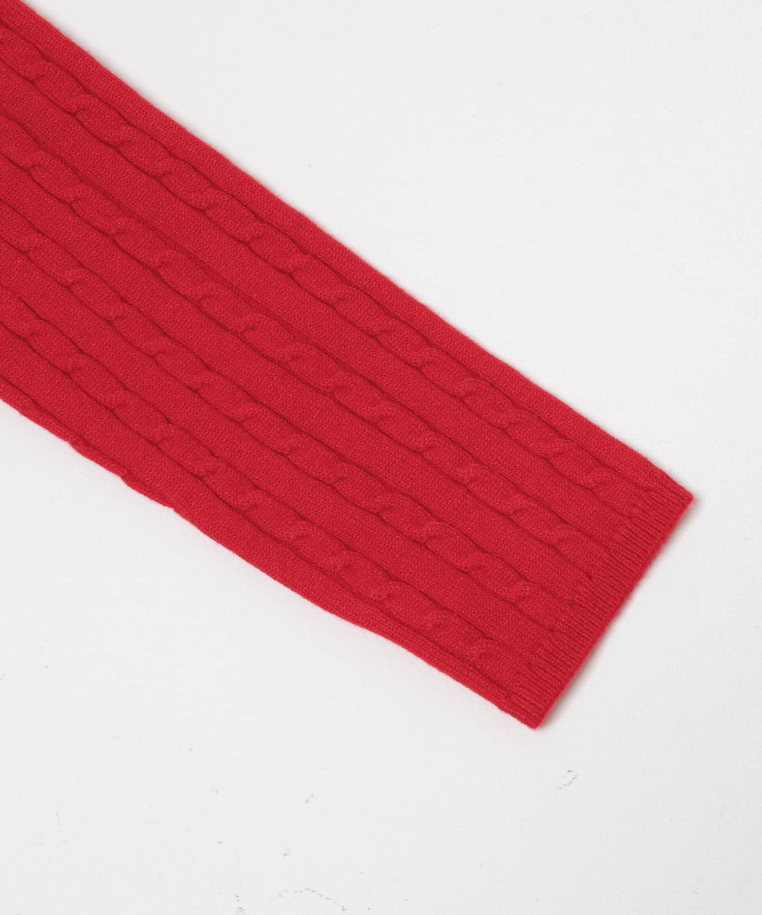 ミニケーブルペプラムセーター RED One
