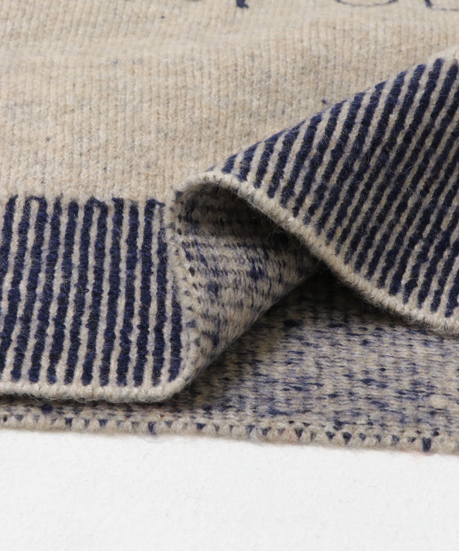 ロゴシシュウバイカラーリブニット BEIGE One