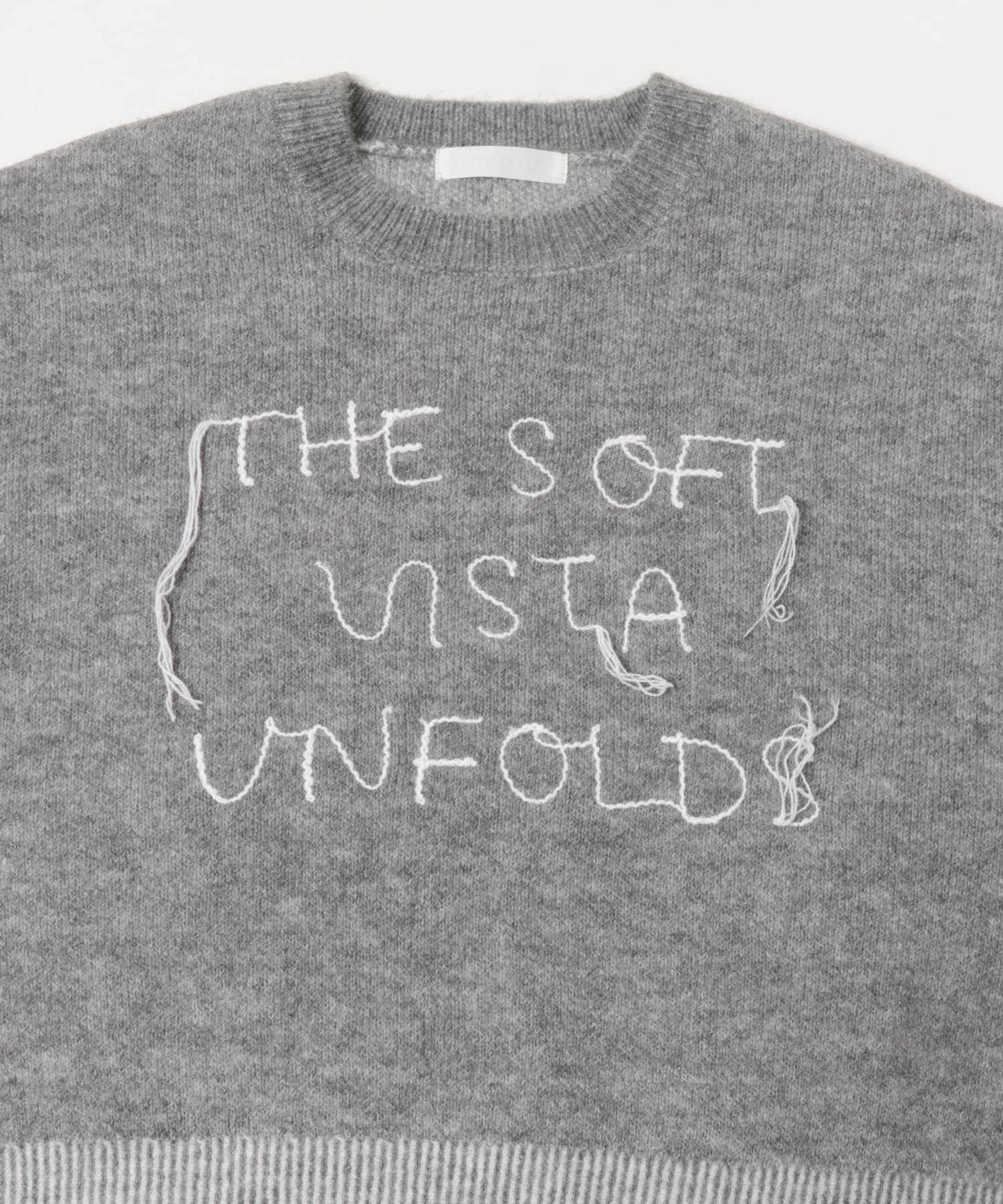 ロゴシシュウバイカラーリブニット GRAY One