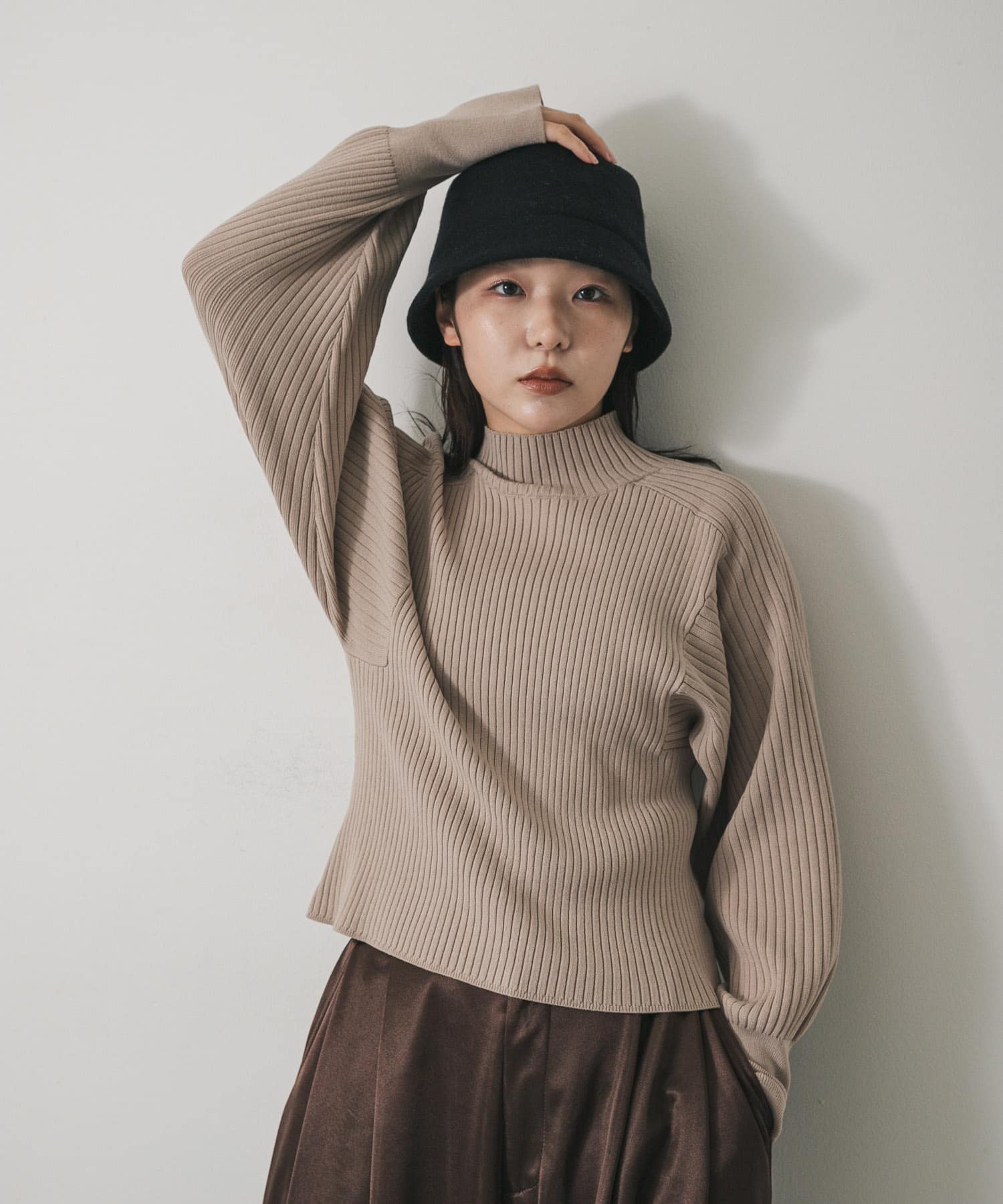 『毛玉防止』マトンスリーブセーター