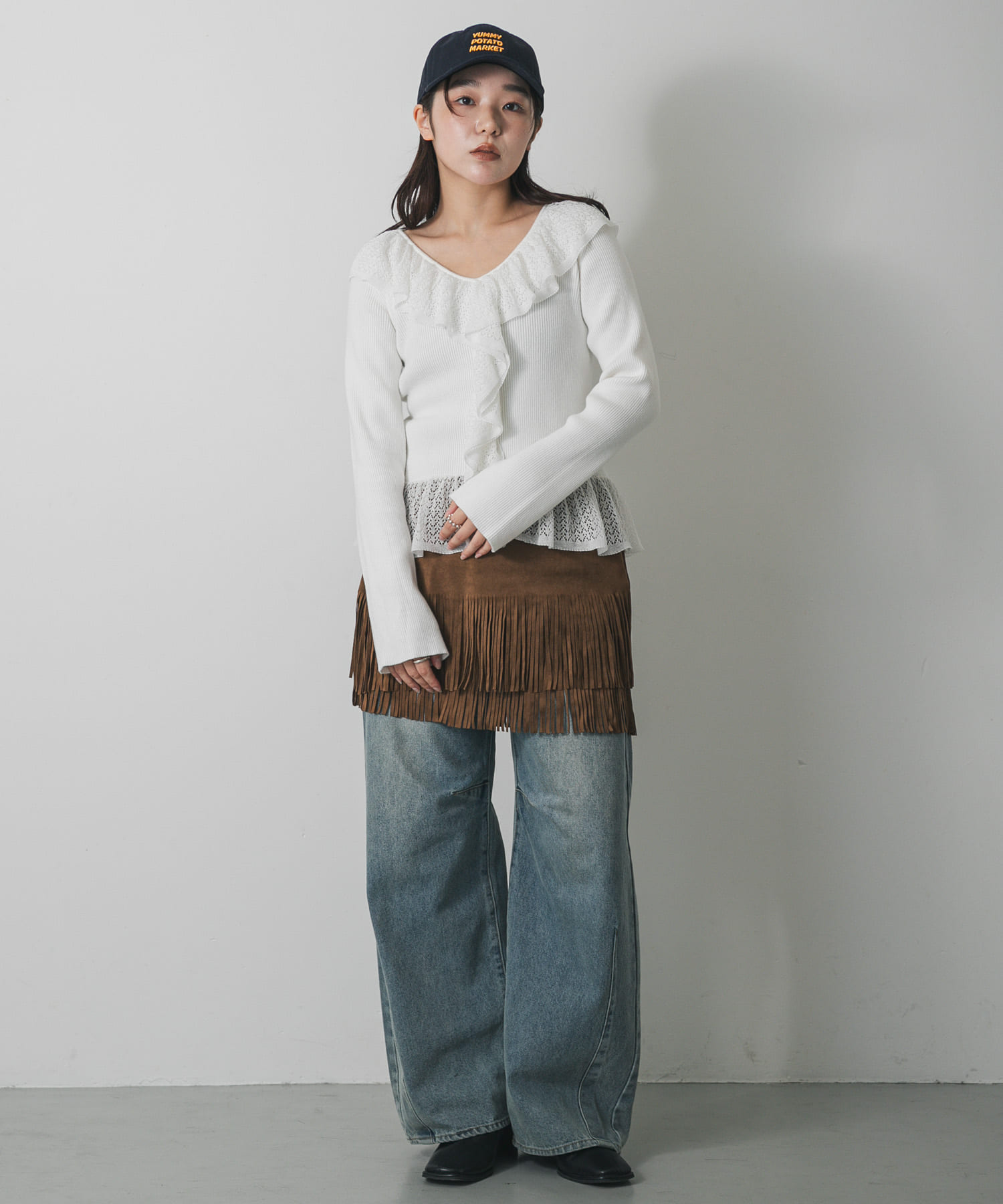 身長：158cm サイズ：one