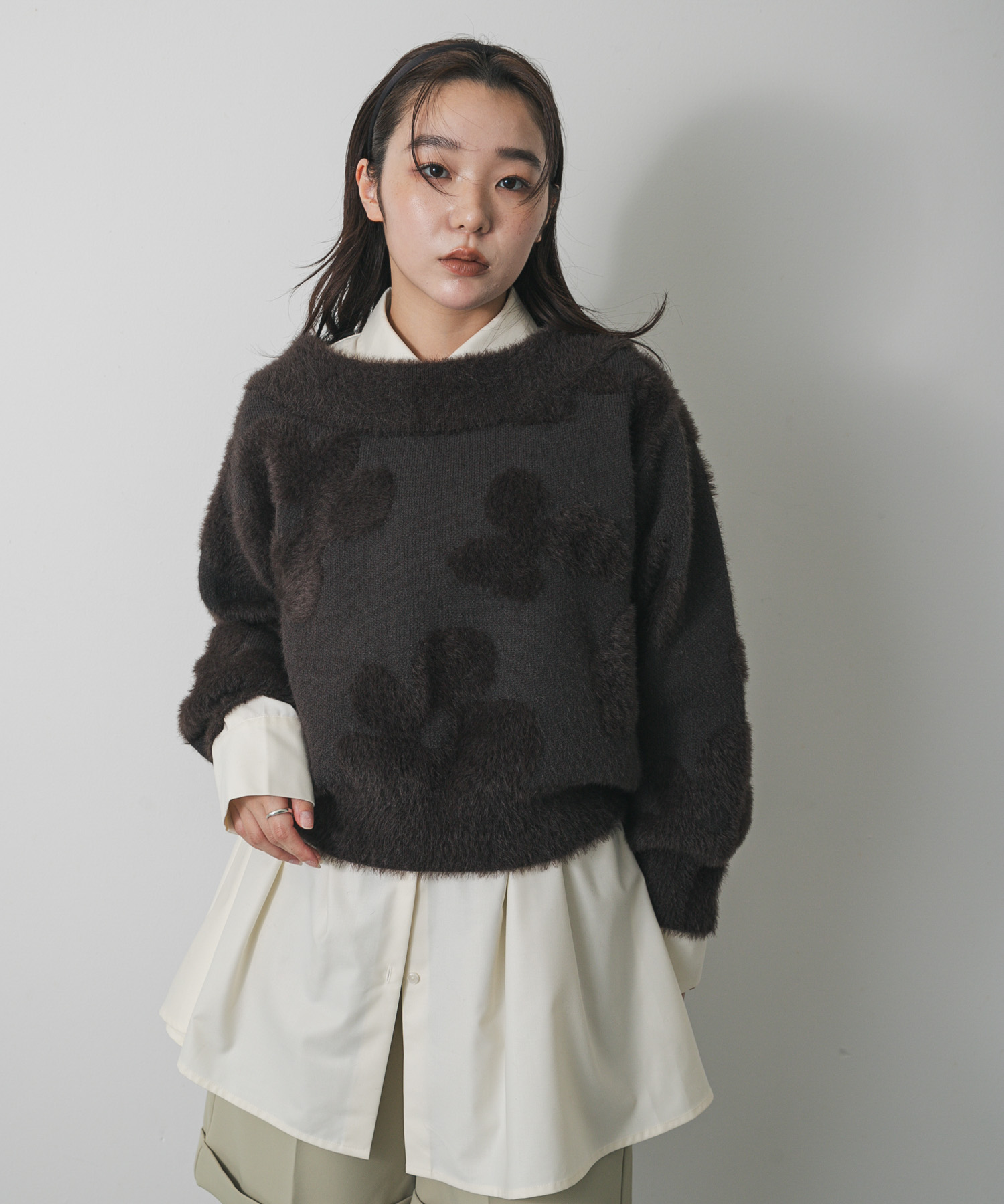 身長：158cm サイズ：one